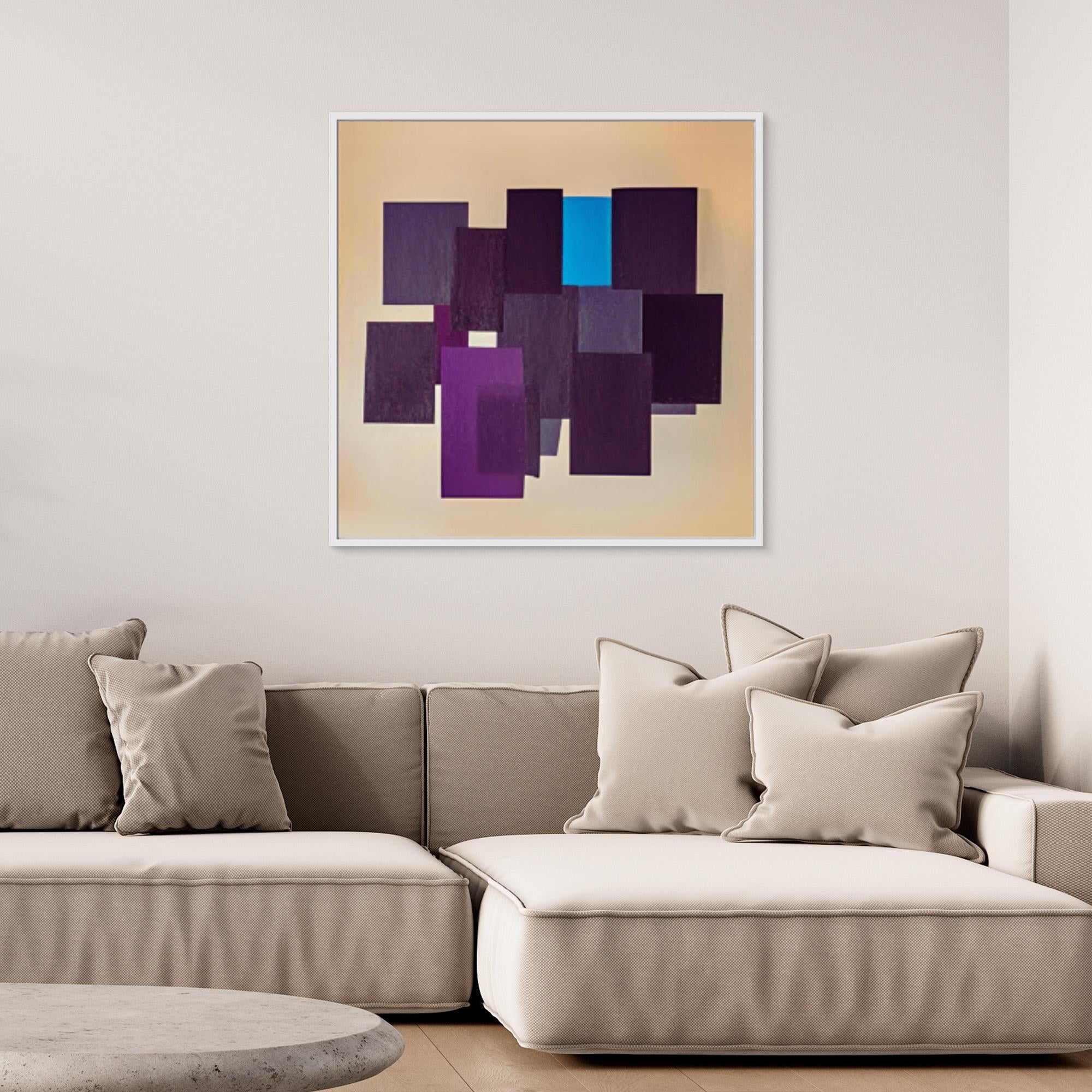 Canvas Print: "Geometric Symphony - Abstract Shapes Art" modern abstract canvas wall art by Rossetti Art – luxury interior design artwork for living room, bedroom, office – Contemporary Geometric Design Geometric Canvas Art Minimalist Art Print