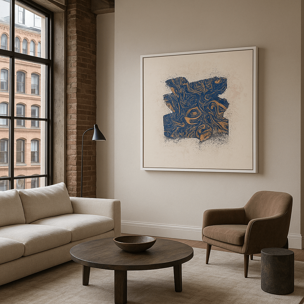 Canvas Print : "Golden Flow" - Marble Wall Art Print modern abstract canvas wall art by Rossetti Art – luxury interior design artwork for living room, bedroom, office – contemporary art piece Contemporary Canvas Art Contemporary canvas print