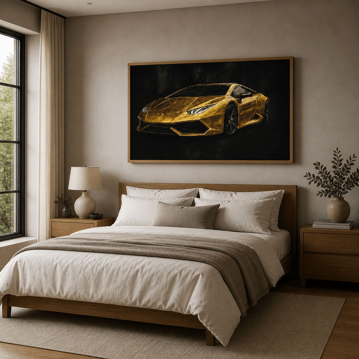 Luxury car wall art