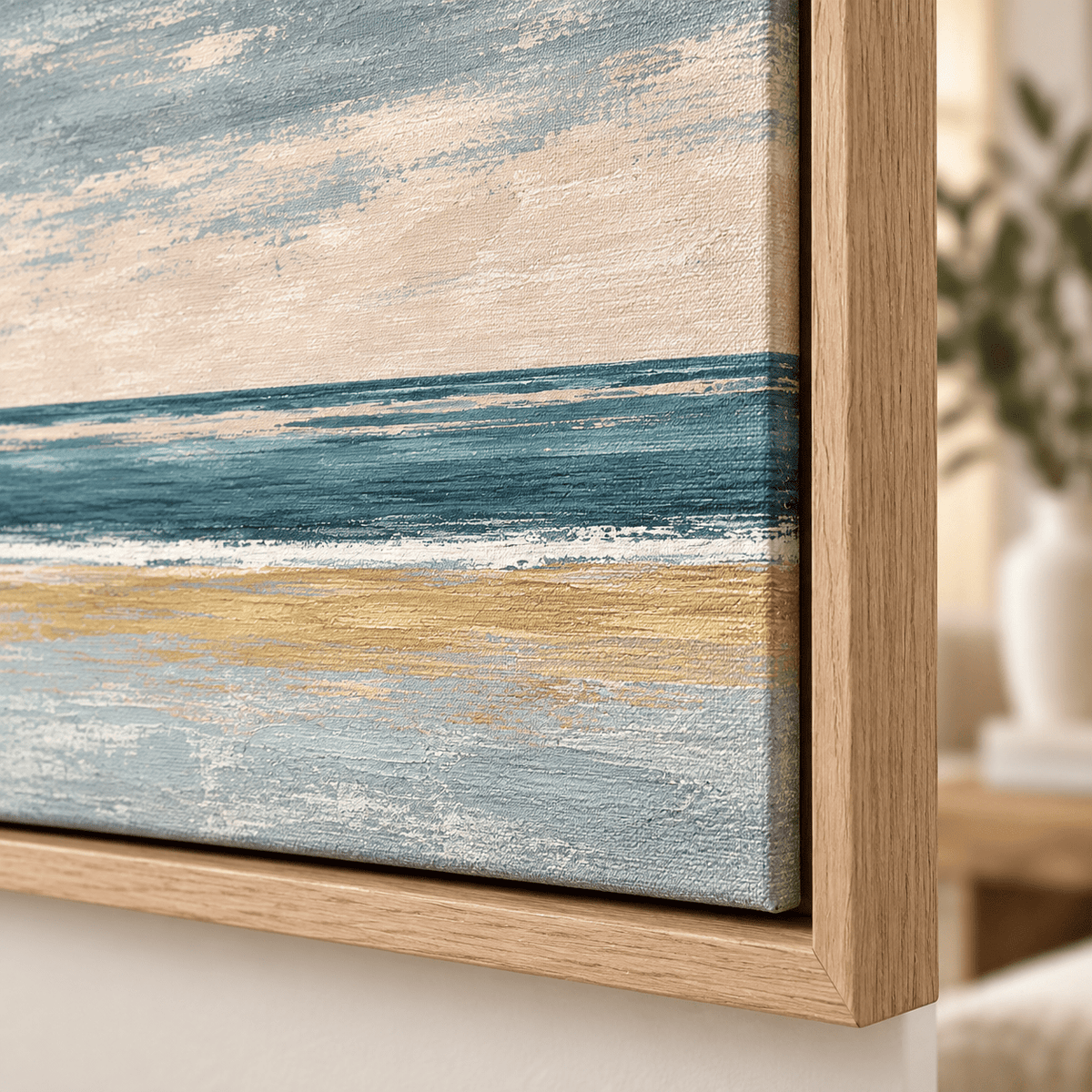 Gray and Gold Wall Art – Golden Shore by Rossetti Art