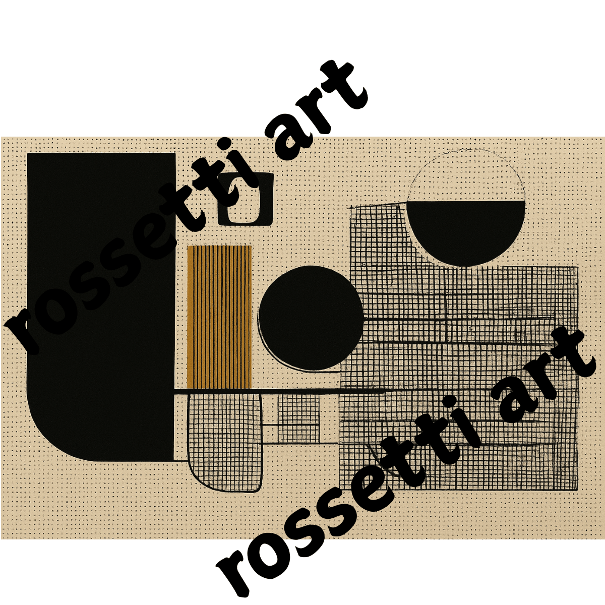 Canvas Print : Gridlock in Style – Geometric Abstract Canvas for Modern Homes - Chiara Rossetti
