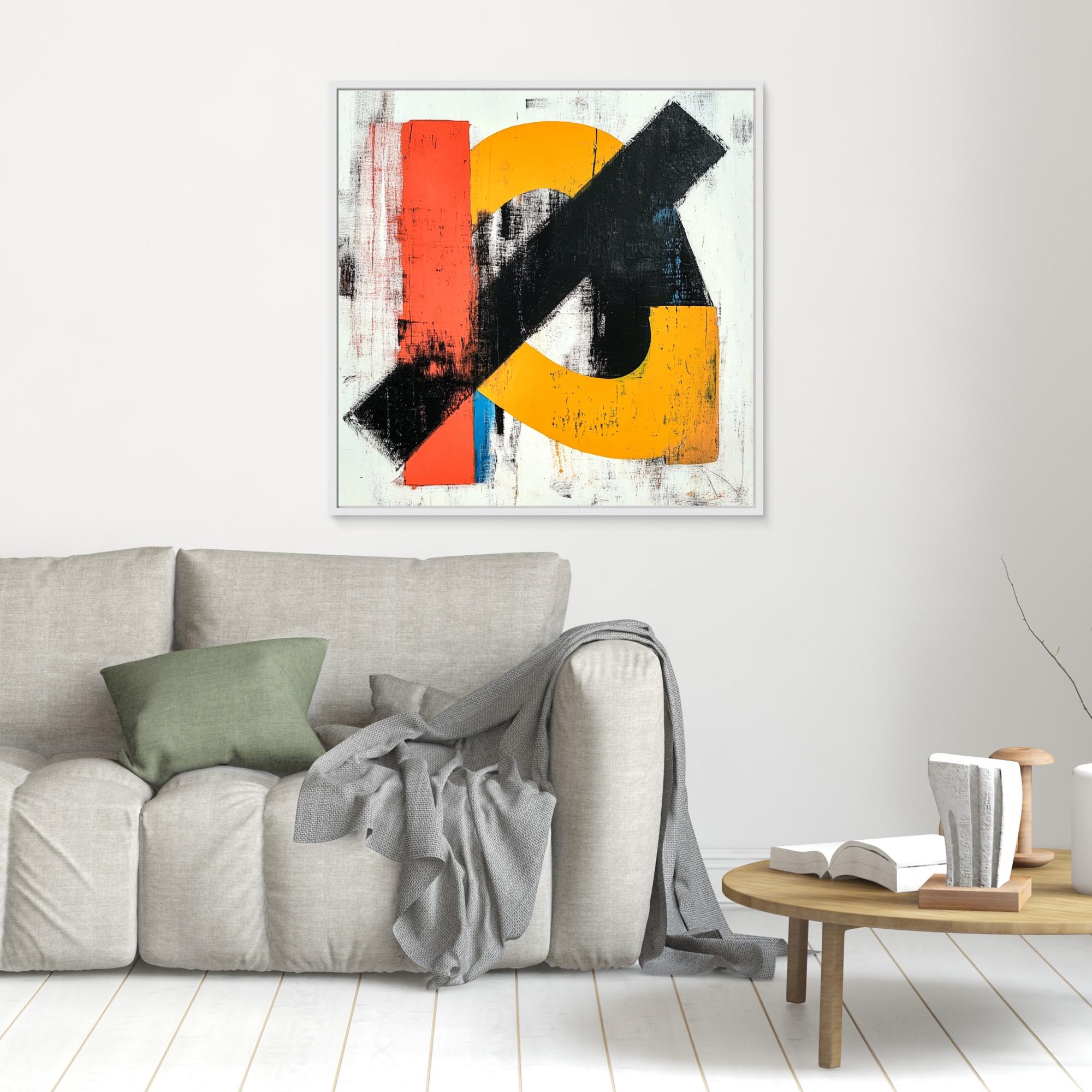 Canvas Print: "Industrial Rhythm" – Bold Abstract Wall Art modern abstract canvas wall art by Rossetti Art – luxury interior design artwork for living room, bedroom, office – Contemporary Abstract Design Contemporary Art for Sale contemporary art piece
