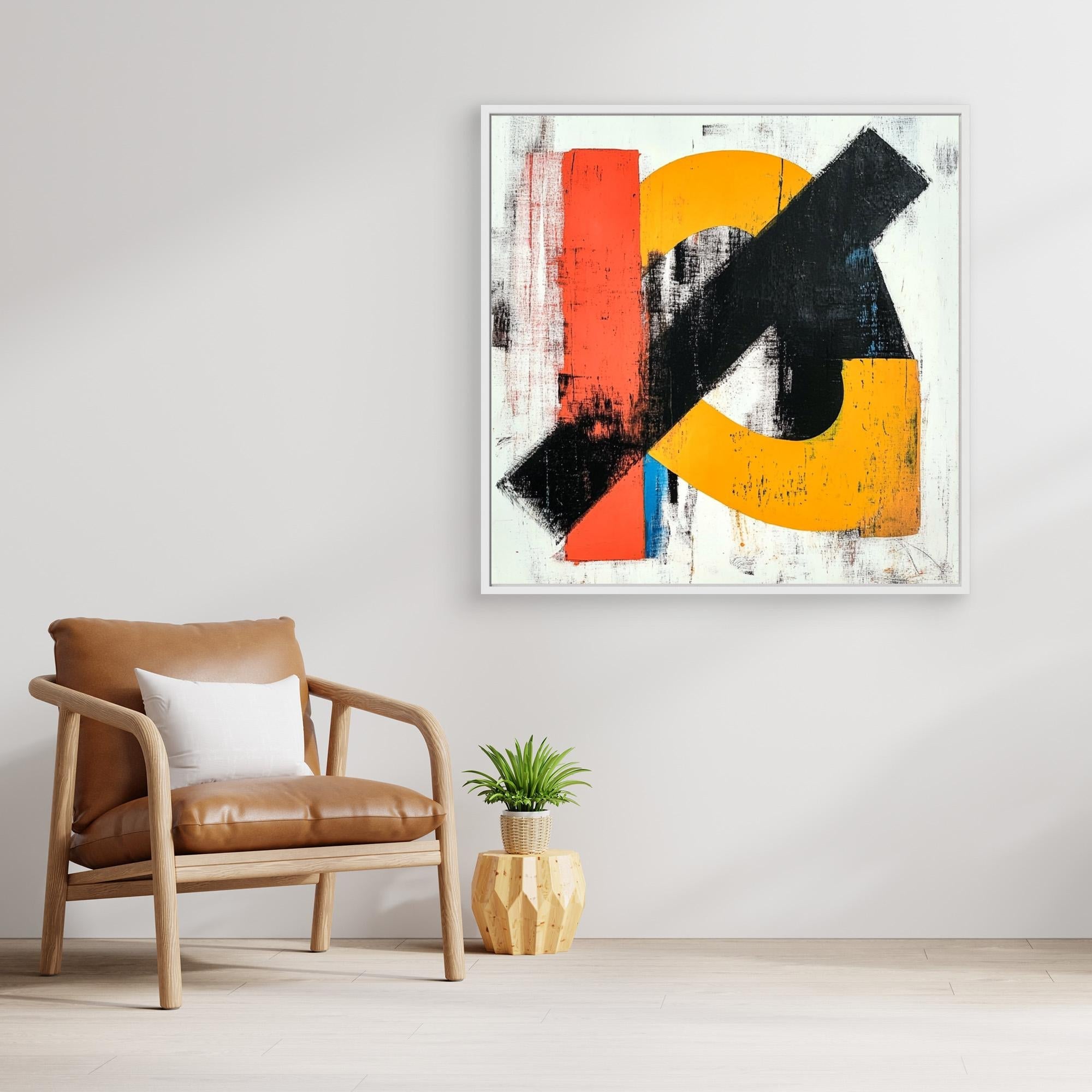 Canvas Print: "Industrial Rhythm" – Bold Abstract Wall Art modern abstract canvas wall art by Rossetti Art – luxury interior design artwork for living room, bedroom, office – Contemporary Abstract Design Contemporary Art for Sale contemporary art piece