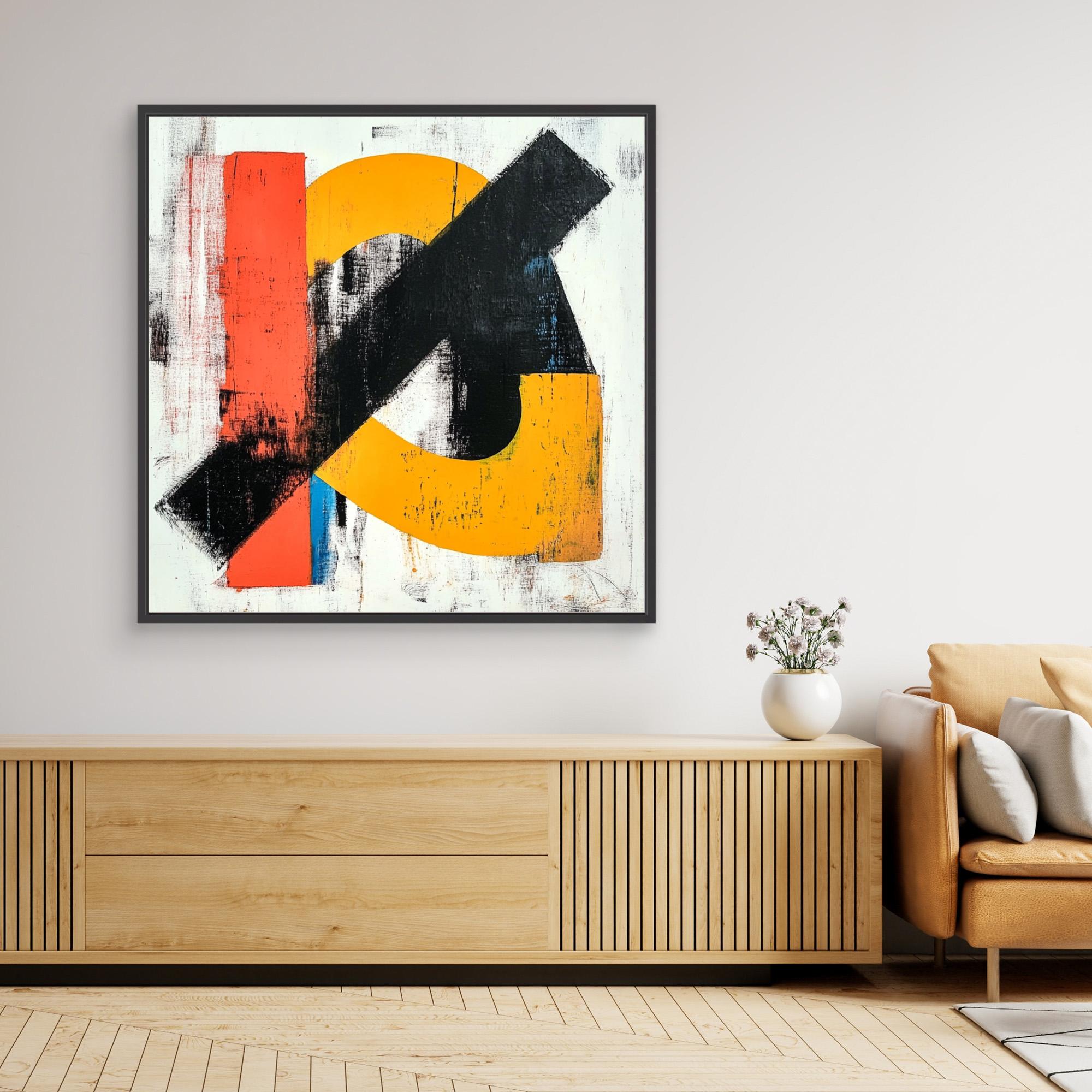 Canvas Print: "Industrial Rhythm" – Bold Abstract Wall Art modern abstract canvas wall art by Rossetti Art – luxury interior design artwork for living room, bedroom, office – Contemporary Abstract Design Contemporary Art for Sale contemporary art piece