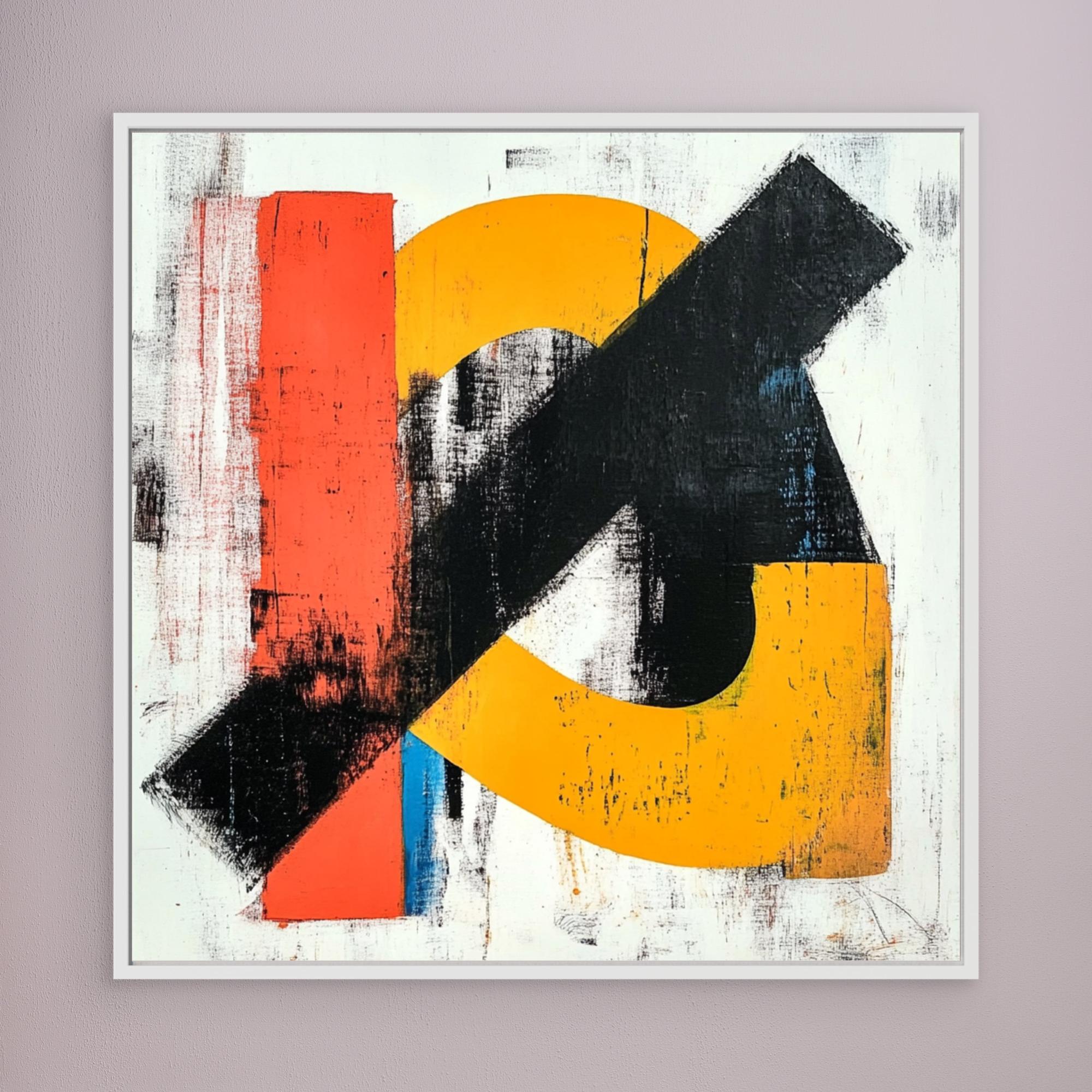 Canvas Print: "Industrial Rhythm" – Bold Abstract Wall Art modern abstract canvas wall art by Rossetti Art – luxury interior design artwork for living room, bedroom, office – Contemporary Abstract Design Contemporary Art for Sale contemporary art piece