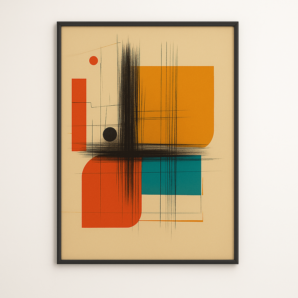 Canvas Print : Intersecting Dimensions - Modern Geometric Canvas Print modern abstract canvas wall art by Rossetti Art – luxury interior design artwork for living room, bedroom, office – large abstract art large canvas artwork large geometric wall art for living room