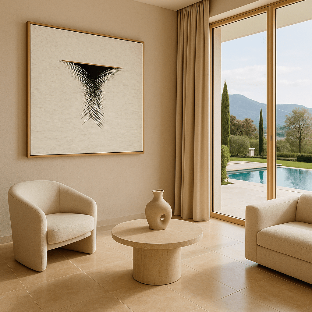 Canvas Print: Inverted Balance – Minimalist Abstract Geometric Art Print modern abstract canvas wall art by Rossetti Art – luxury interior design artwork for living room, bedroom, office – contemporary art piece Contemporary Canvas Art Contemporary canvas print