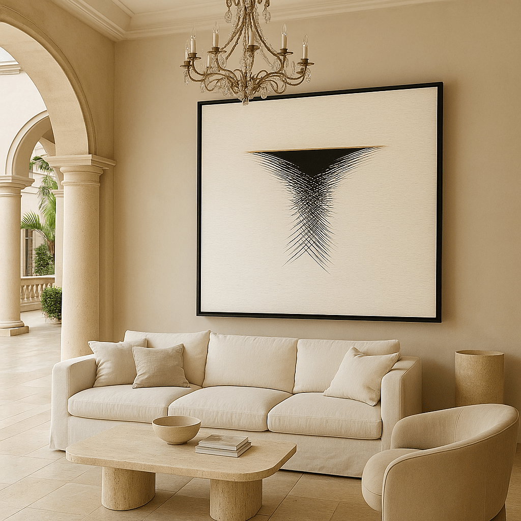 Canvas Print: Inverted Balance – Minimalist Abstract Geometric Art Print modern abstract canvas wall art by Rossetti Art – luxury interior design artwork for living room, bedroom, office – contemporary art piece Contemporary Canvas Art Contemporary canvas print