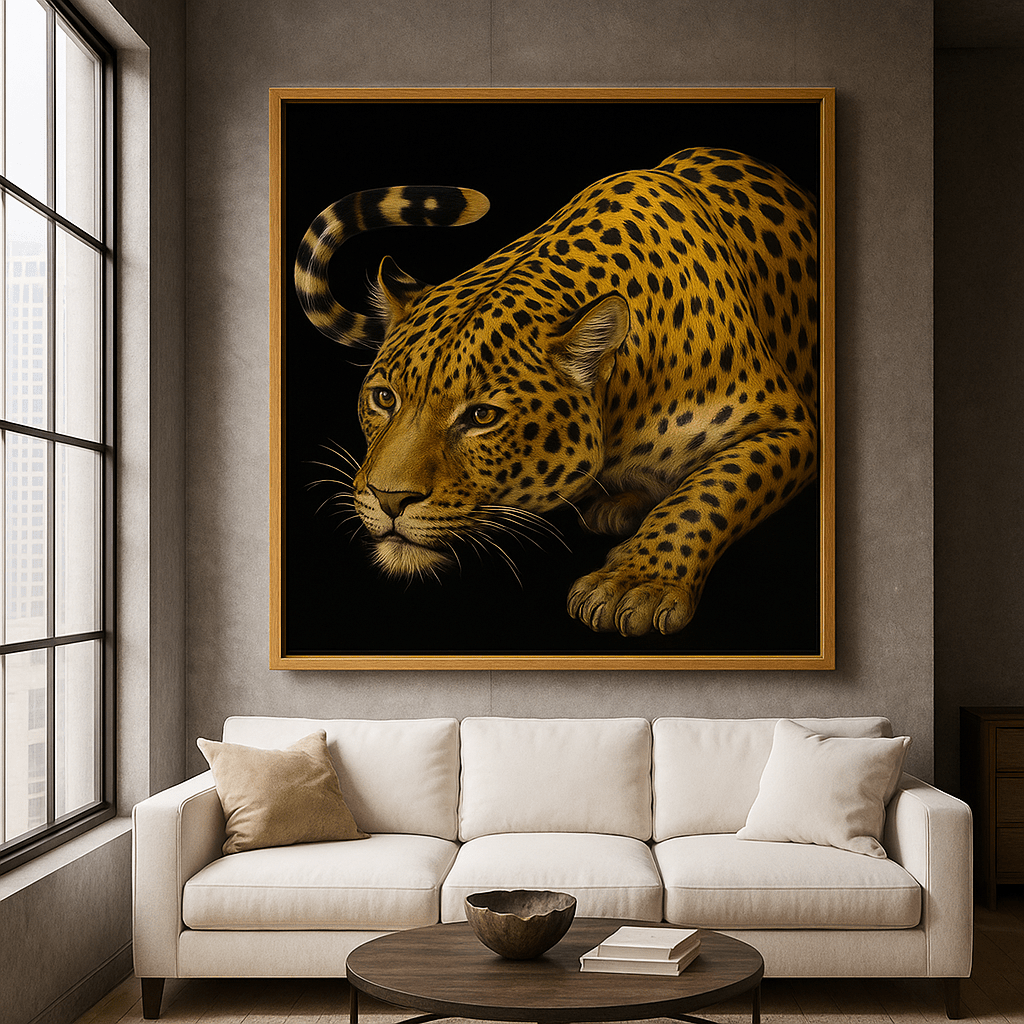 Canvas Print : Leopard in Motion – Leopard Canvas Wall Art - Chiara Rossetti