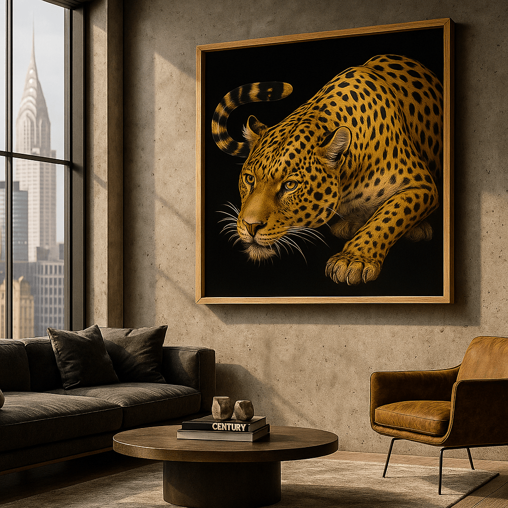 Canvas Print : Leopard in Motion – Leopard Canvas Wall Art - Chiara Rossetti
