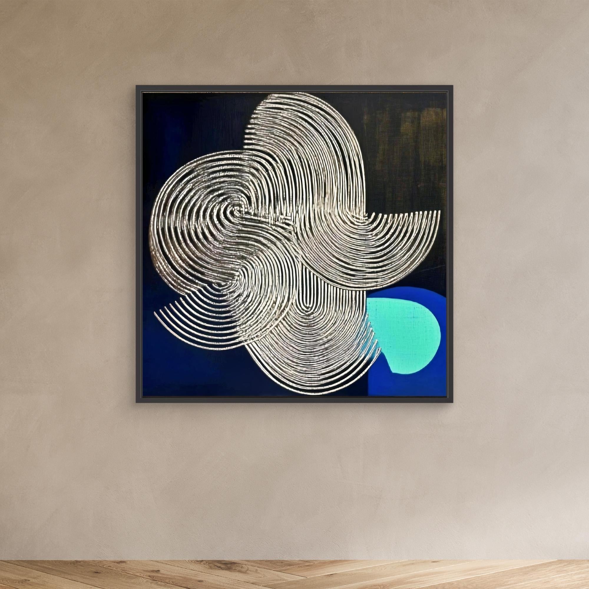 Canvas Print : Luminous Echo - Textured Abstract Canvas Art modern abstract canvas wall art by Rossetti Art – luxury interior design artwork for living room, bedroom, office – Luminous Echo minimalist canvas art minimalist canvas wall art