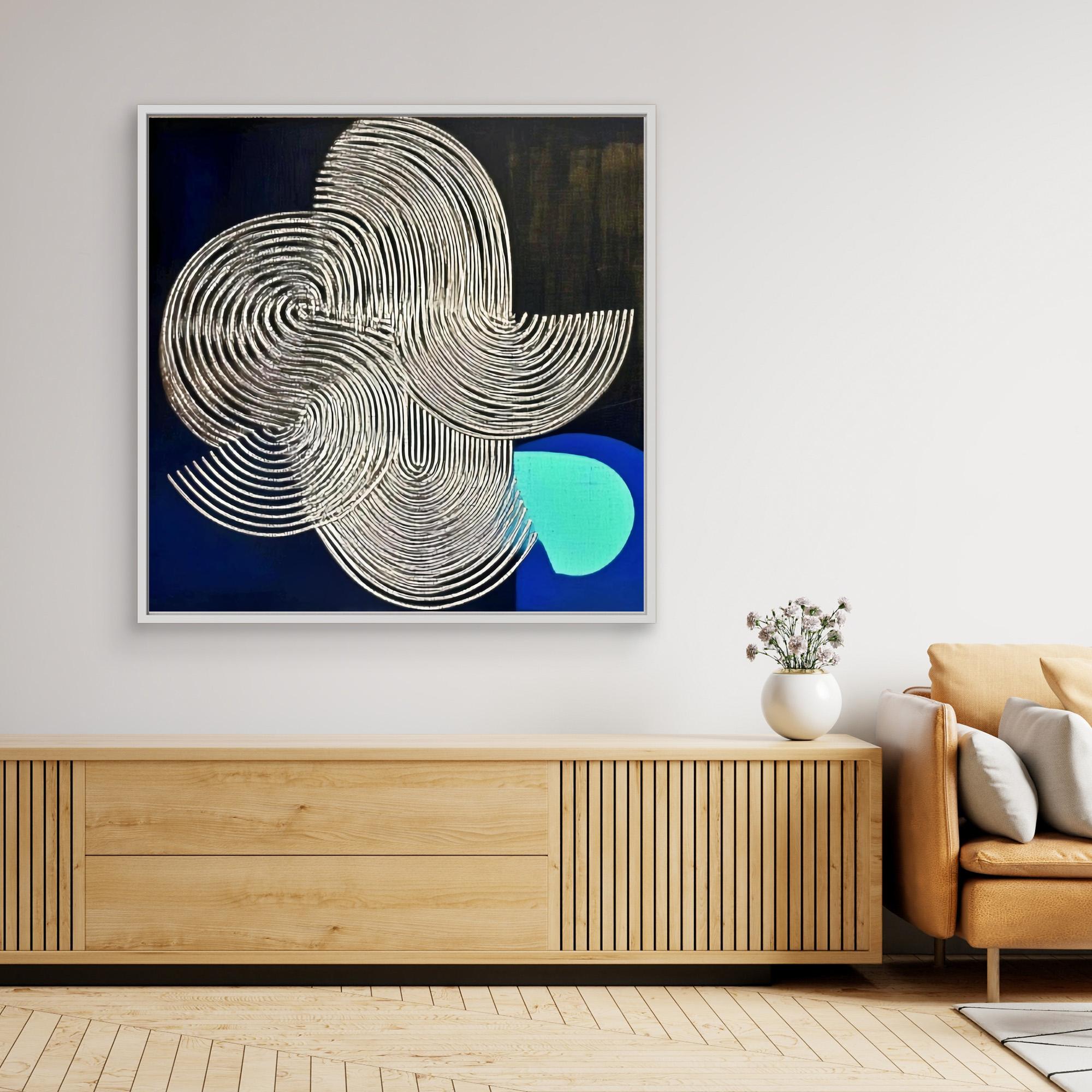 Canvas Print : Luminous Echo - Textured Abstract Canvas Art modern abstract canvas wall art by Rossetti Art – luxury interior design artwork for living room, bedroom, office – Luminous Echo minimalist canvas art minimalist canvas wall art
