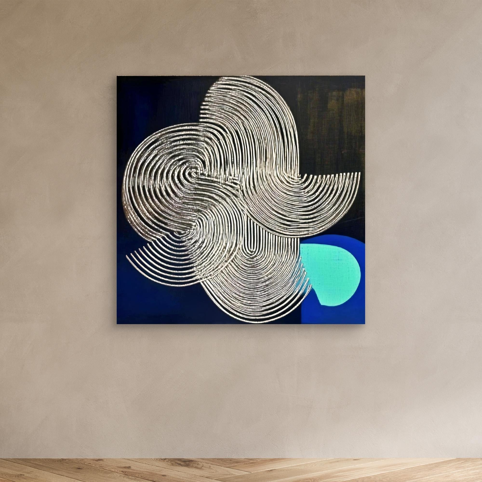 Canvas Print : Luminous Echo - Textured Abstract Canvas Art modern abstract canvas wall art by Rossetti Art – luxury interior design artwork for living room, bedroom, office – Luminous Echo minimalist canvas art minimalist canvas wall art