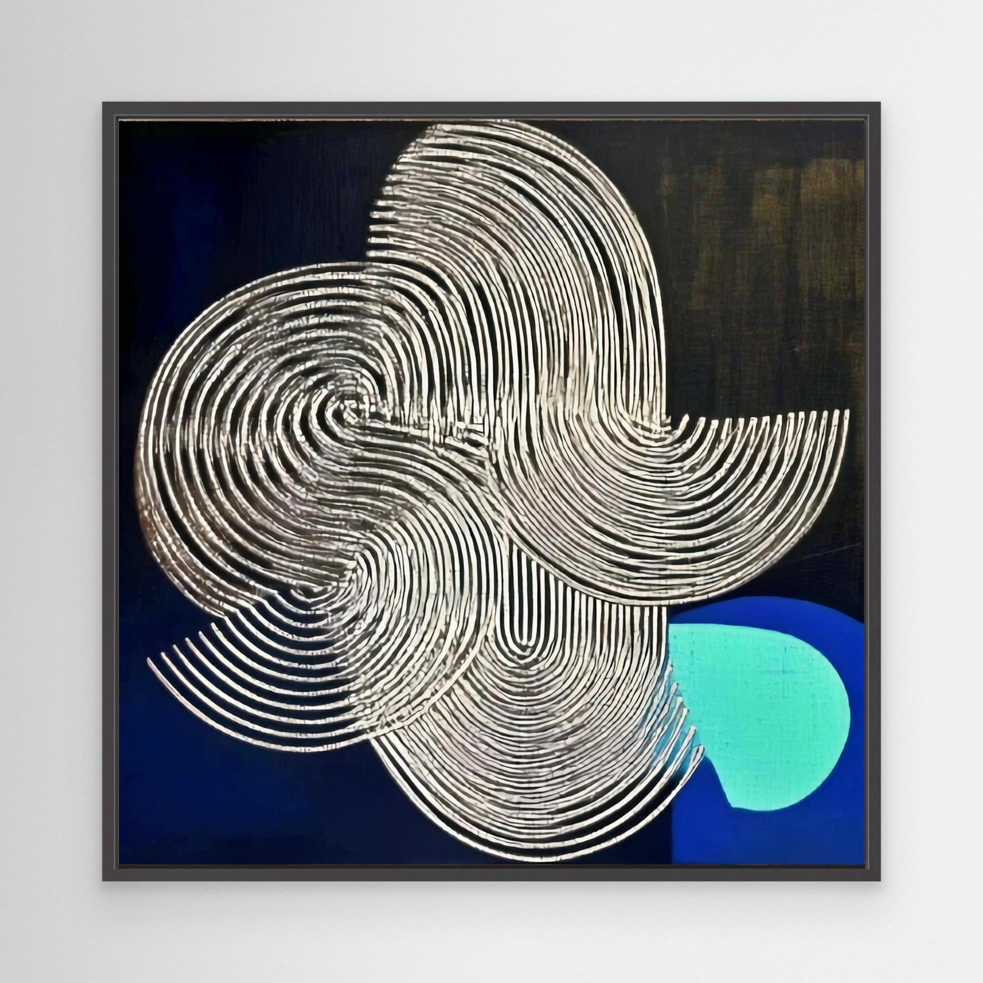 Canvas Print : Luminous Echo - Textured Abstract Canvas Art modern abstract canvas wall art by Rossetti Art – luxury interior design artwork for living room, bedroom, office – Luminous Echo minimalist canvas art minimalist canvas wall art