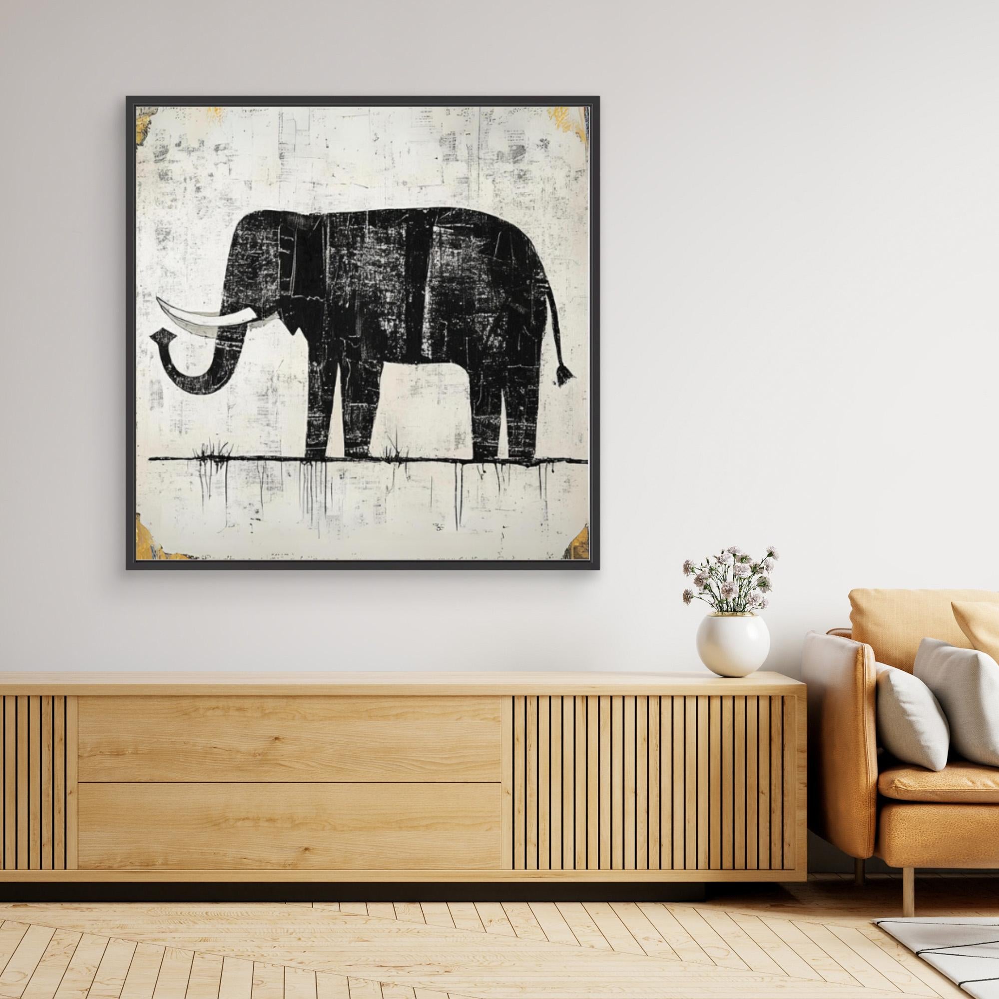 "Canvas Print: Majestic Elephant - Elephant themed Nursery for Boy - Chiara Rossetti