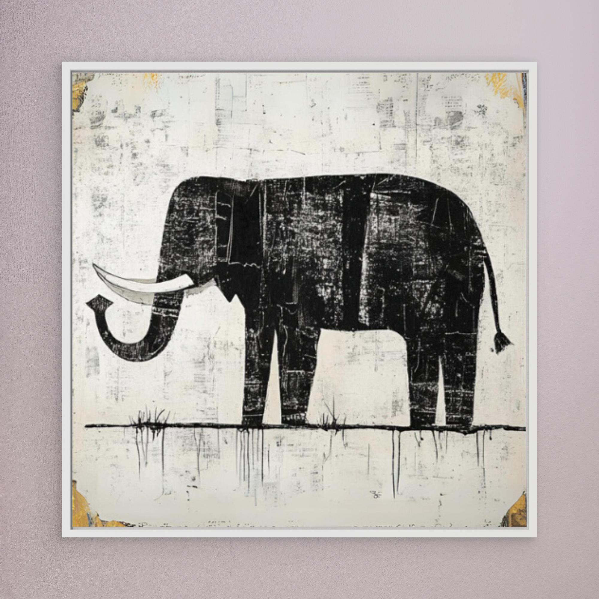 "Canvas Print: Majestic Elephant - Elephant themed Nursery for Boy - Chiara Rossetti