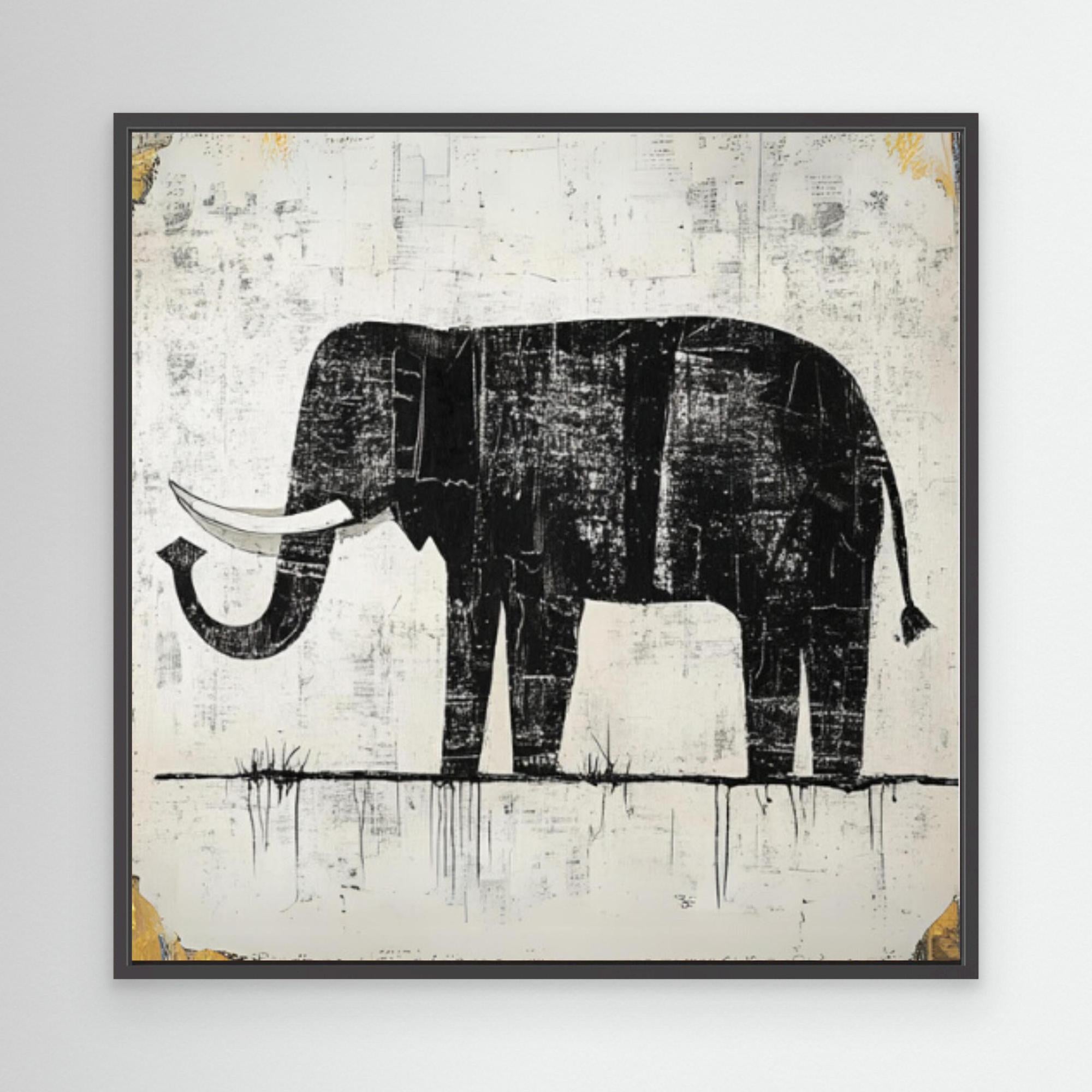 "Canvas Print: Majestic Elephant - Elephant themed Nursery for Boy - Chiara Rossetti