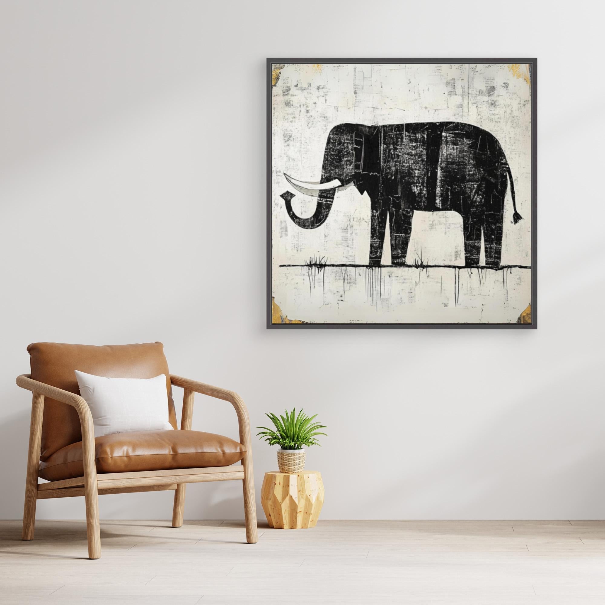 "Canvas Print: Majestic Elephant - Elephant themed Nursery for Boy - Chiara Rossetti