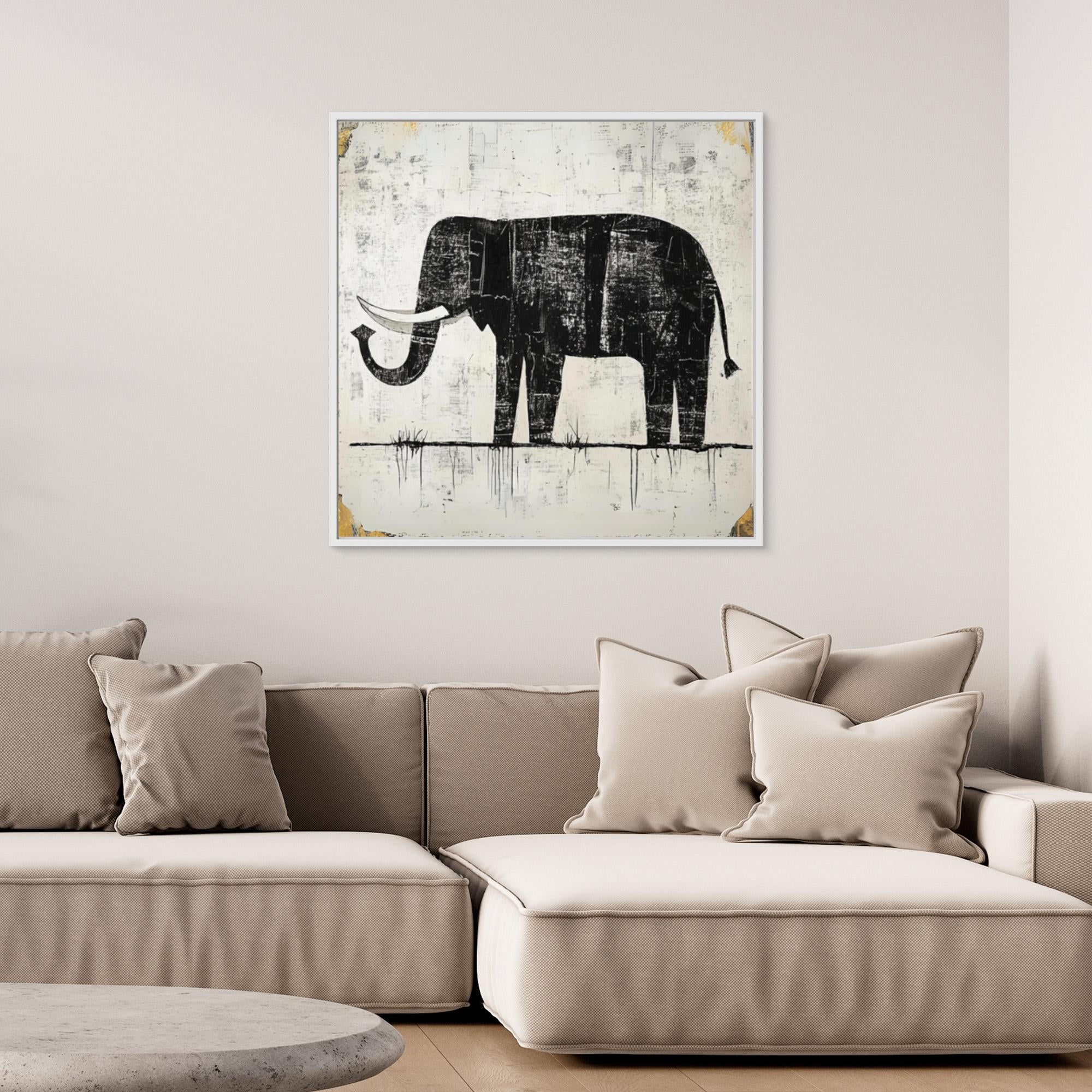 "Canvas Print: Majestic Elephant - Elephant themed Nursery for Boy - Chiara Rossetti