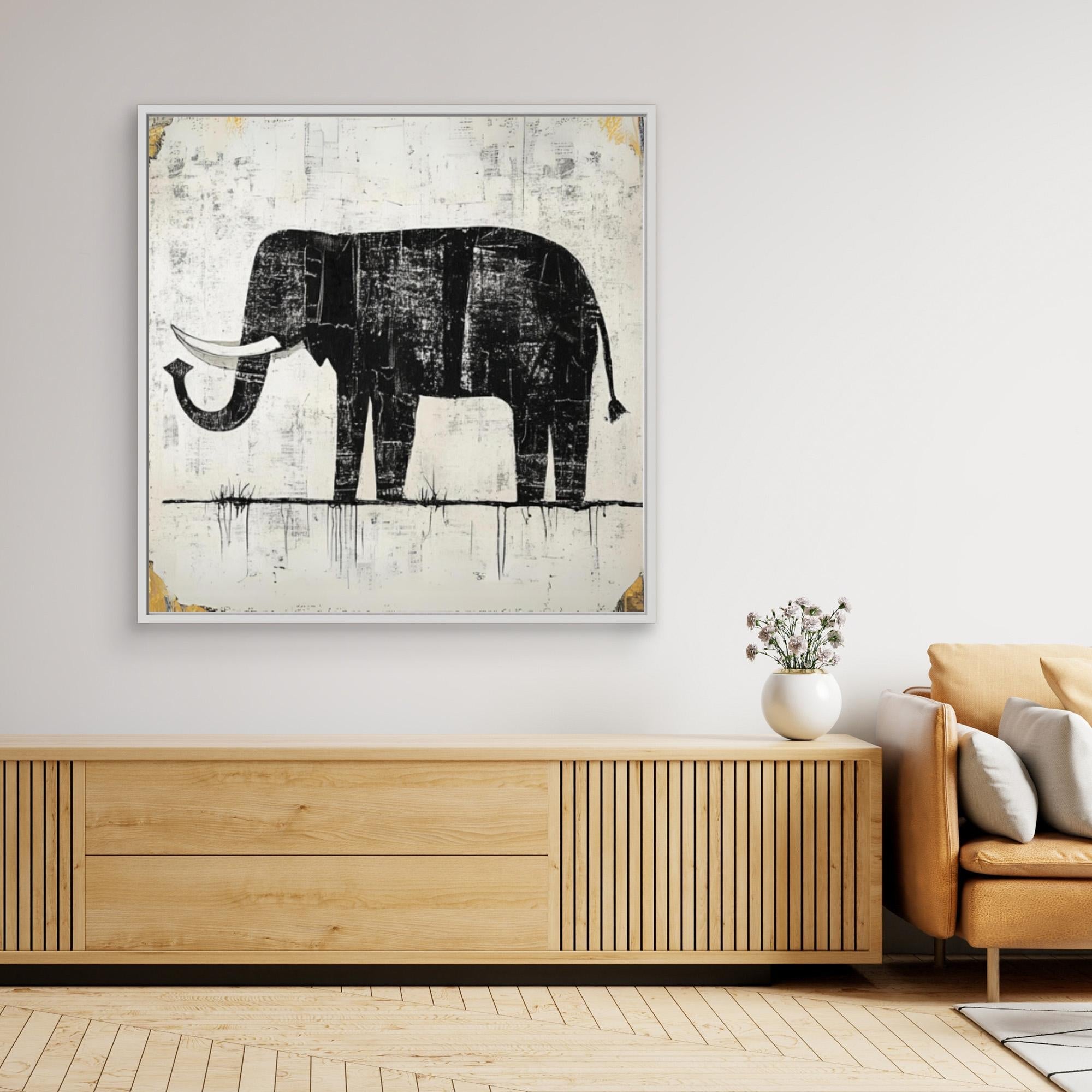 "Canvas Print: Majestic Elephant - Elephant themed Nursery for Boy - Chiara Rossetti