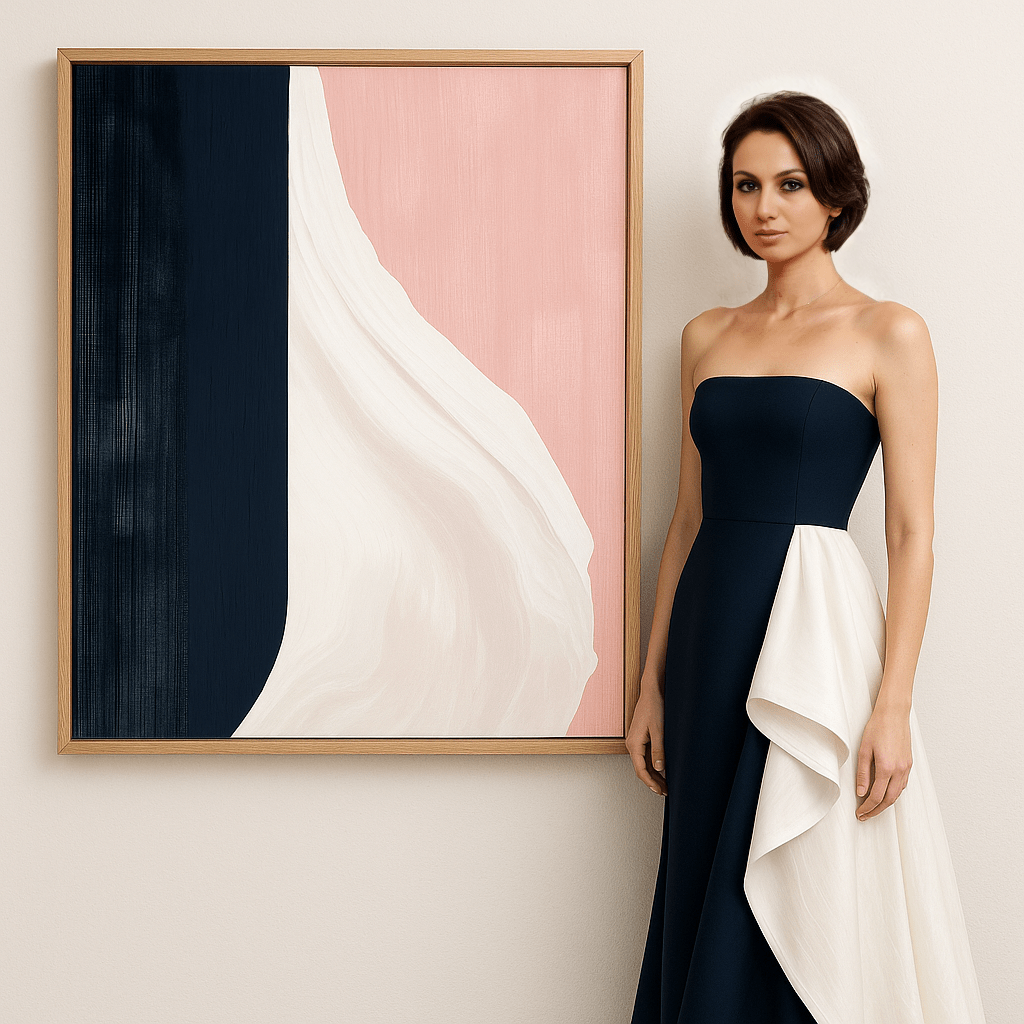 Canvas Print: "Minimal Harmony" - Modern Abstract Wall Art modern abstract canvas wall art by Rossetti Art – luxury interior design artwork for living room, bedroom, office – Contemporary Minimalism Modern Abstract Canvas Modern Serene Decor