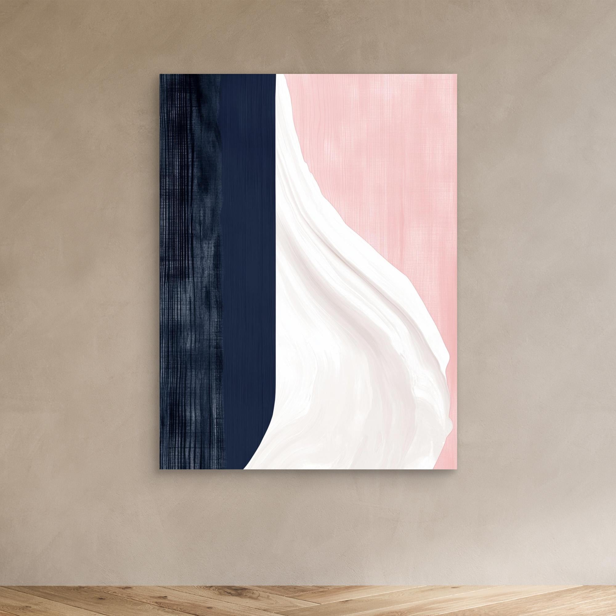 Canvas Print: "Minimal Harmony" - Modern Abstract Wall Art modern abstract canvas wall art by Rossetti Art – luxury interior design artwork for living room, bedroom, office – Contemporary Minimalism Modern Abstract Canvas Modern Serene Decor