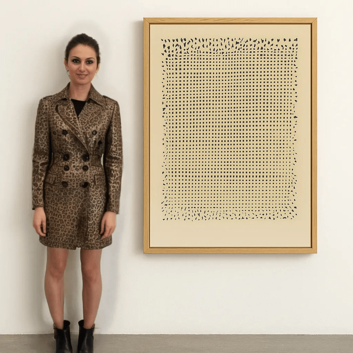 Canvas Print : Minimal Soft Grid – Abstract Canvas Wall Art Framed modern abstract canvas wall art by Rossetti Art – luxury interior design artwork for living room, bedroom, office – contemporary living room art contemporary wall decor large abstract art