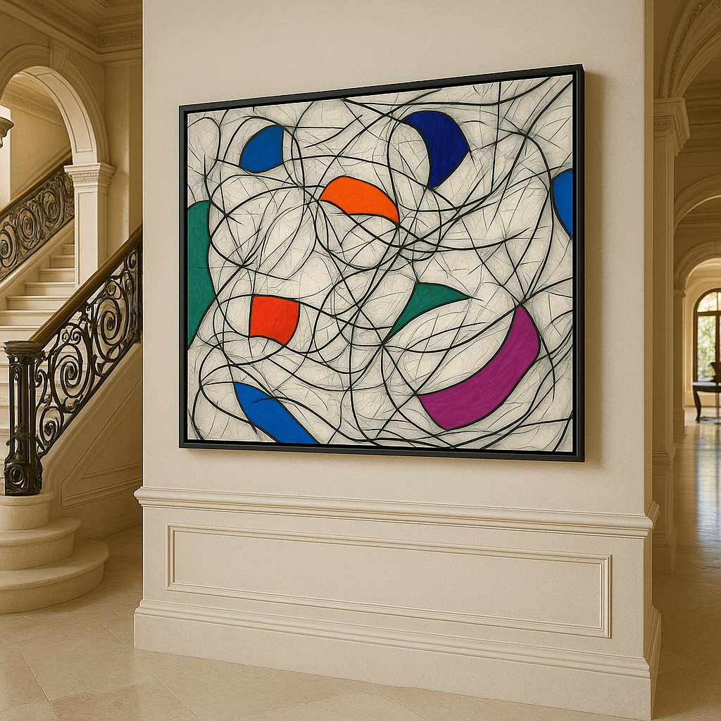 Canvas Print: Modern Abstract Chaos - Contemporary Art Print Interior modern abstract canvas wall art by Rossetti Art – luxury interior design artwork for living room, bedroom, office – contemporary art piece Contemporary Canvas Art Contemporary canvas print
