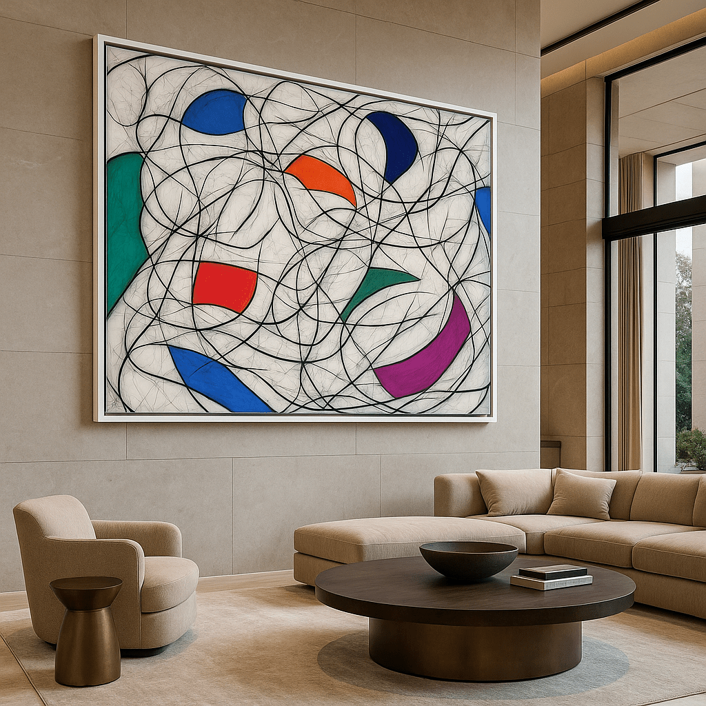 Canvas Print: Modern Abstract Chaos - Contemporary Art Print Interior modern abstract canvas wall art by Rossetti Art – luxury interior design artwork for living room, bedroom, office – contemporary art piece Contemporary Canvas Art Contemporary canvas print