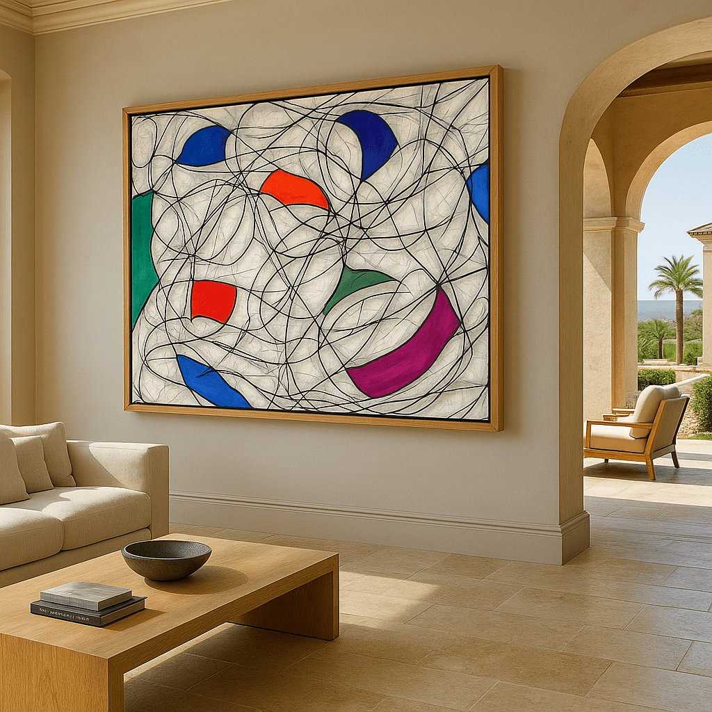 Canvas Print: Modern Abstract Chaos - Contemporary Art Print Interior modern abstract canvas wall art by Rossetti Art – luxury interior design artwork for living room, bedroom, office – contemporary art piece Contemporary Canvas Art Contemporary canvas print