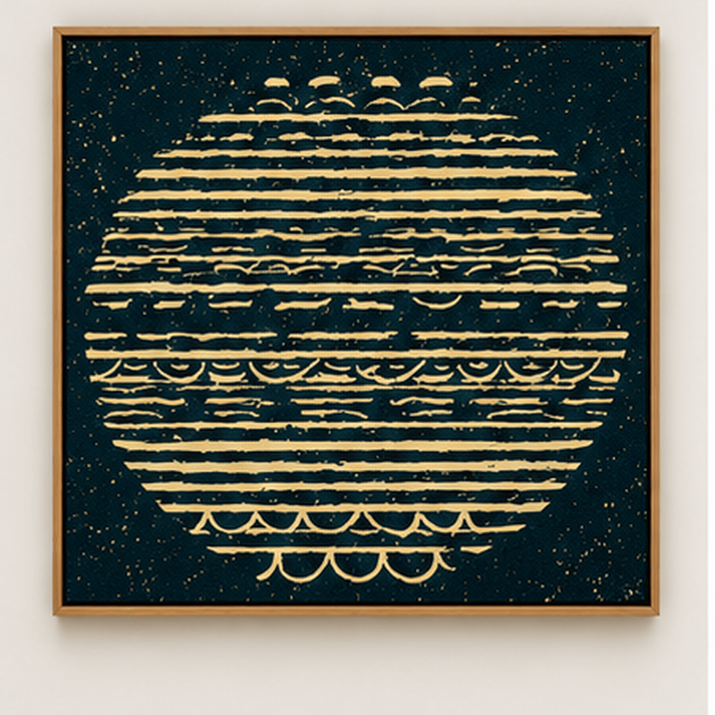 Circle Wall Art – Amber Rings by Rossetti Art