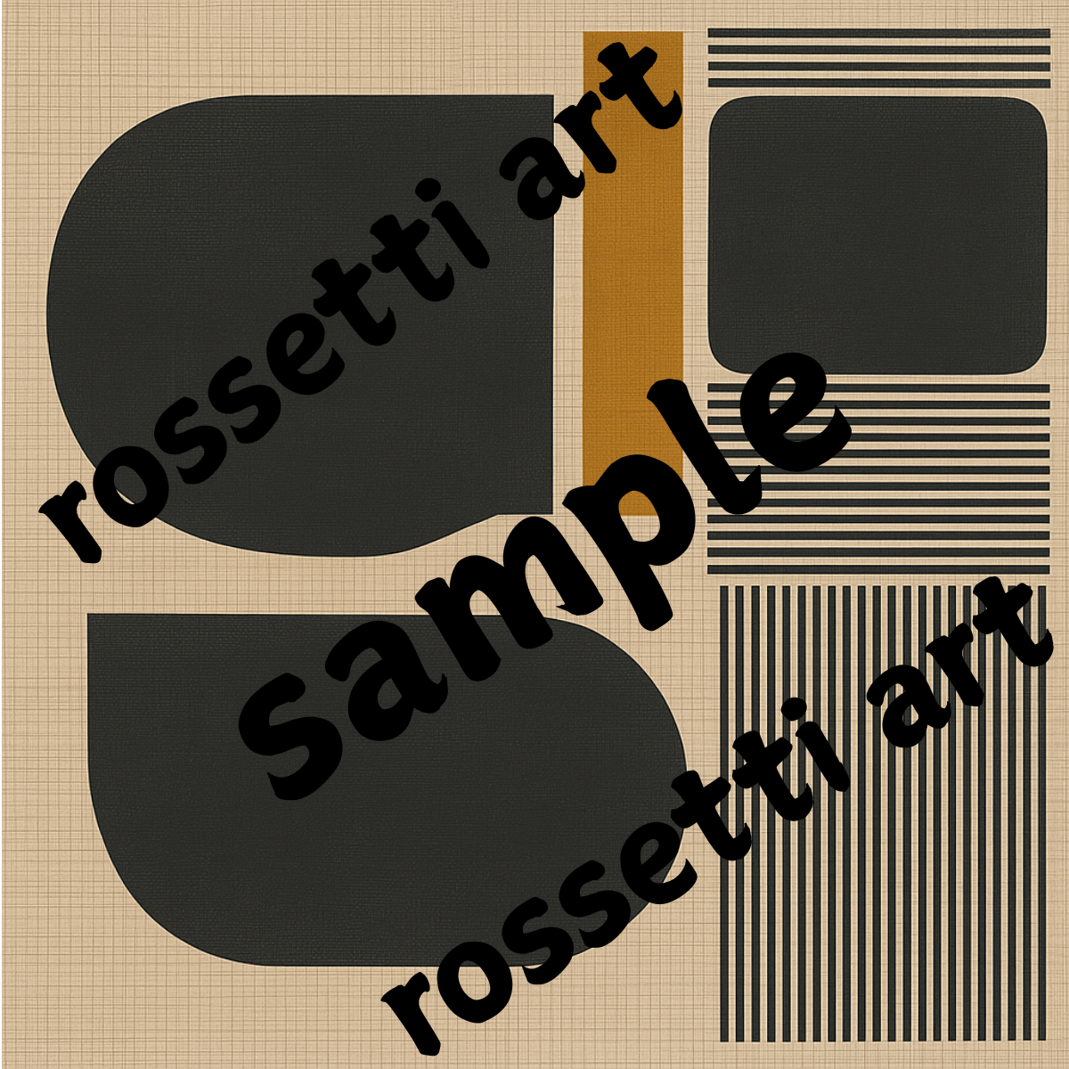 Canvas Print: Muted Form Funk – Minimalist Abstract Canvas for Modern Interiors modern abstract canvas wall art by Rossetti Art – luxury interior design artwork for living room, bedroom, office – abstract wall art bold geometric art contemporary wall design