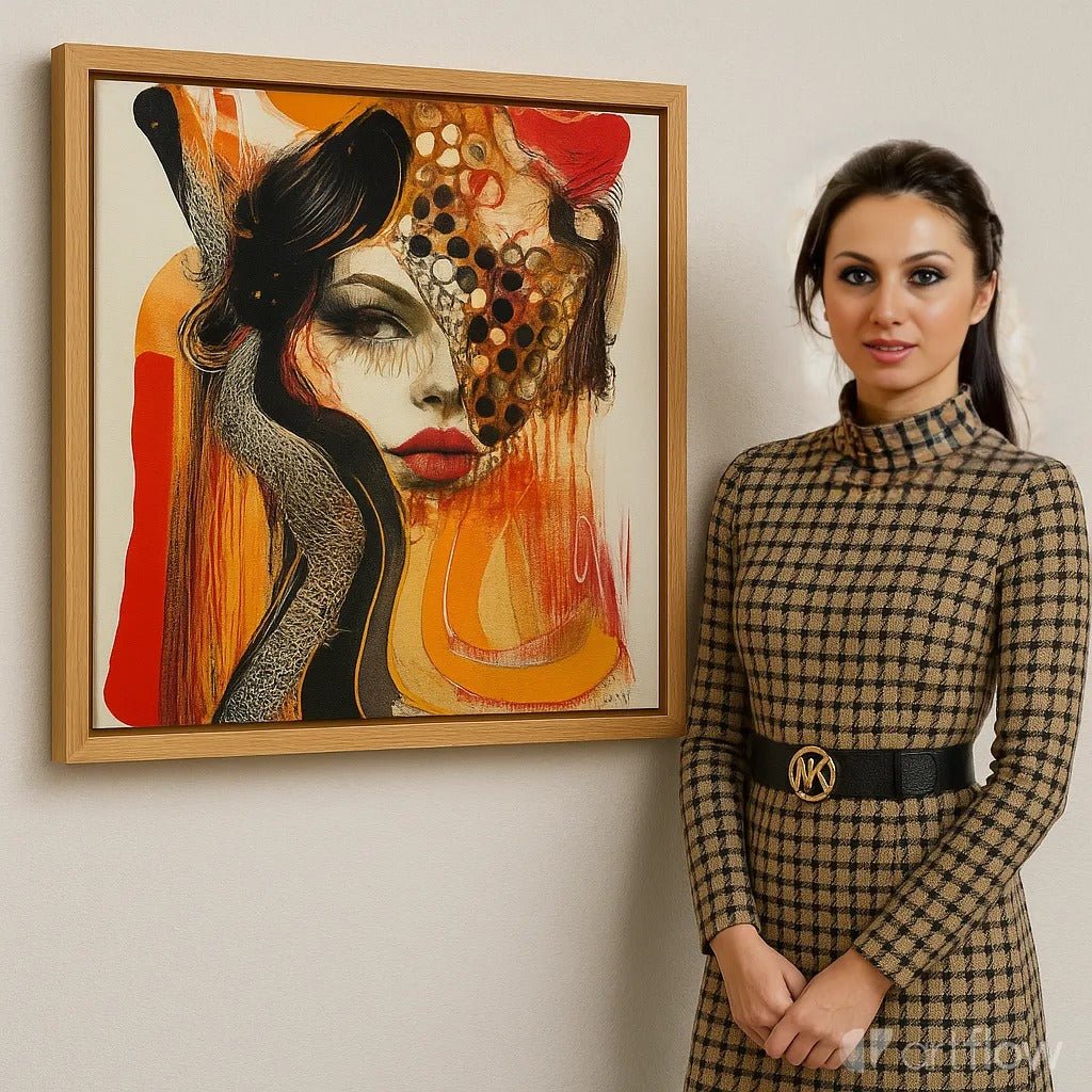 Canvas Print : Mystical Beauty - Handmade Abstract Wall Art | Modern Canvas Painting modern abstract canvas wall art by Rossetti Art – luxury interior design artwork for living room, bedroom, office – Contemporary Artwork handmade wall art Unique Canvas Painting