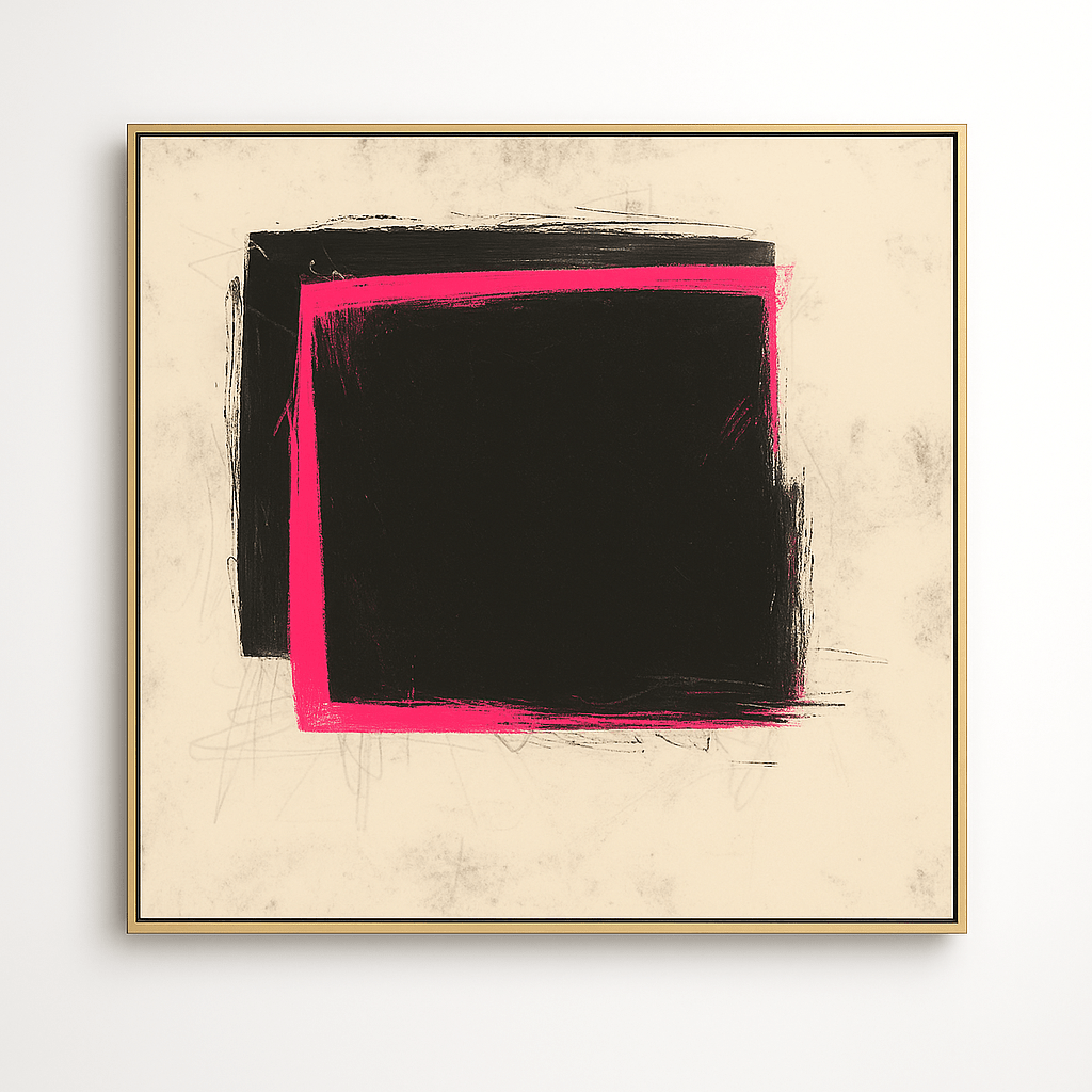 Canvas Print: Neon Frame – Bold Abstract Expressionist Canvas Print | Modern Luxury Wall Art modern abstract canvas wall art by Rossetti Art – luxury interior design artwork for living room, bedroom, office – abstract wall art canvas print art Chiara Rossetti