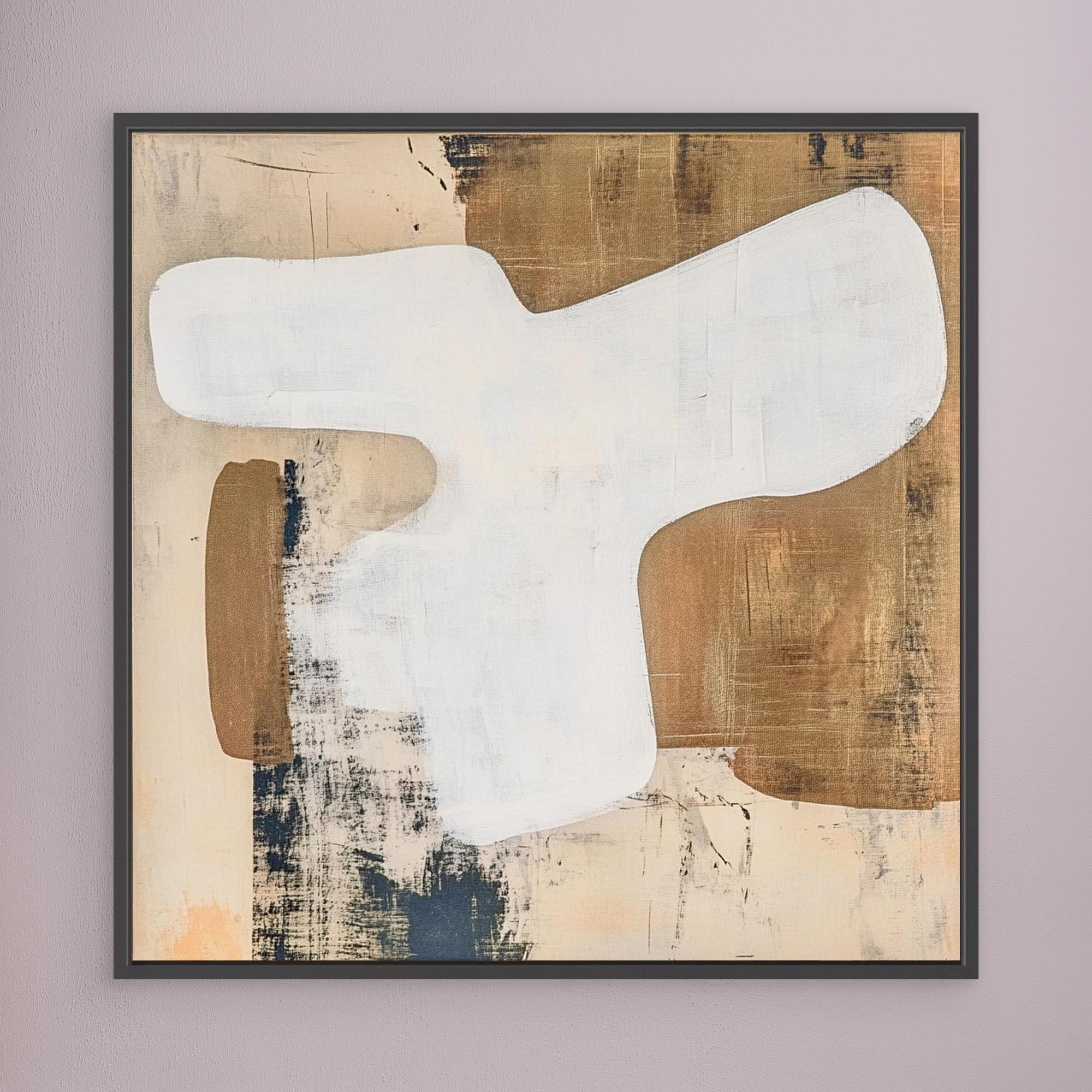 Canvas Print: "Neutral Essence" – Minimalist Abstract Earth - Tone Art modern abstract canvas wall art by Rossetti Art – luxury interior design artwork for living room, bedroom, office – Contemporary Art for Sale contemporary art piece Contemporary art print