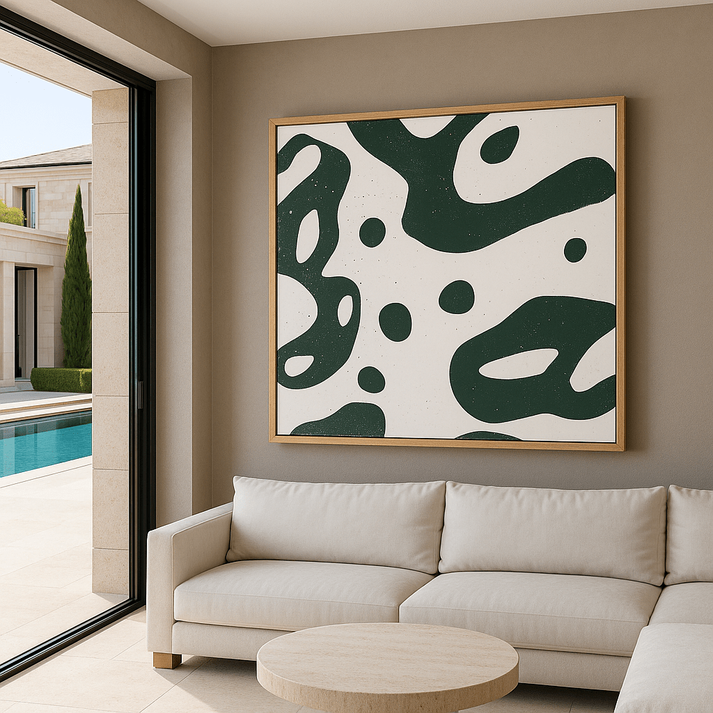 Canvas Print: "Organic Flow" – Modern Minimalist Abstract Art modern abstract canvas wall art by Rossetti Art – luxury interior design artwork for living room, bedroom, office – Contemporary Abstract Design Contemporary Art for Sale contemporary art piece