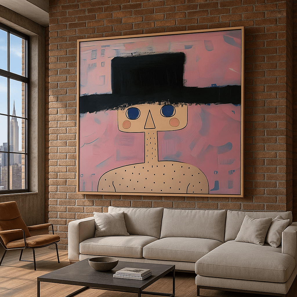 Canvas Print : "Playful Muse" - Whimsical Art Print modern abstract canvas wall art by Rossetti Art – luxury interior design artwork for living room, bedroom, office – contemporary art piece Contemporary Canvas Art Contemporary canvas print