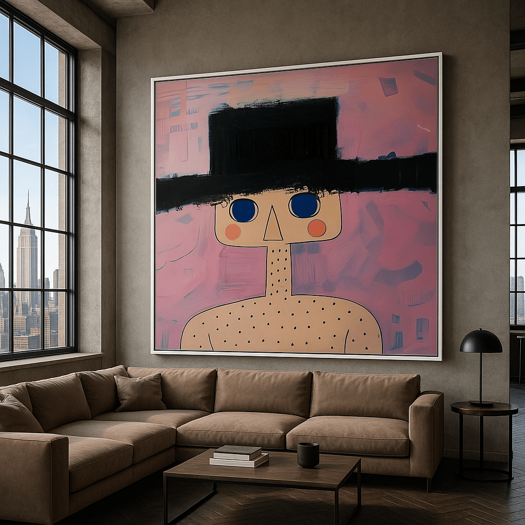 Canvas Print : "Playful Muse" - Whimsical Art Print modern abstract canvas wall art by Rossetti Art – luxury interior design artwork for living room, bedroom, office – contemporary art piece Contemporary Canvas Art Contemporary canvas print