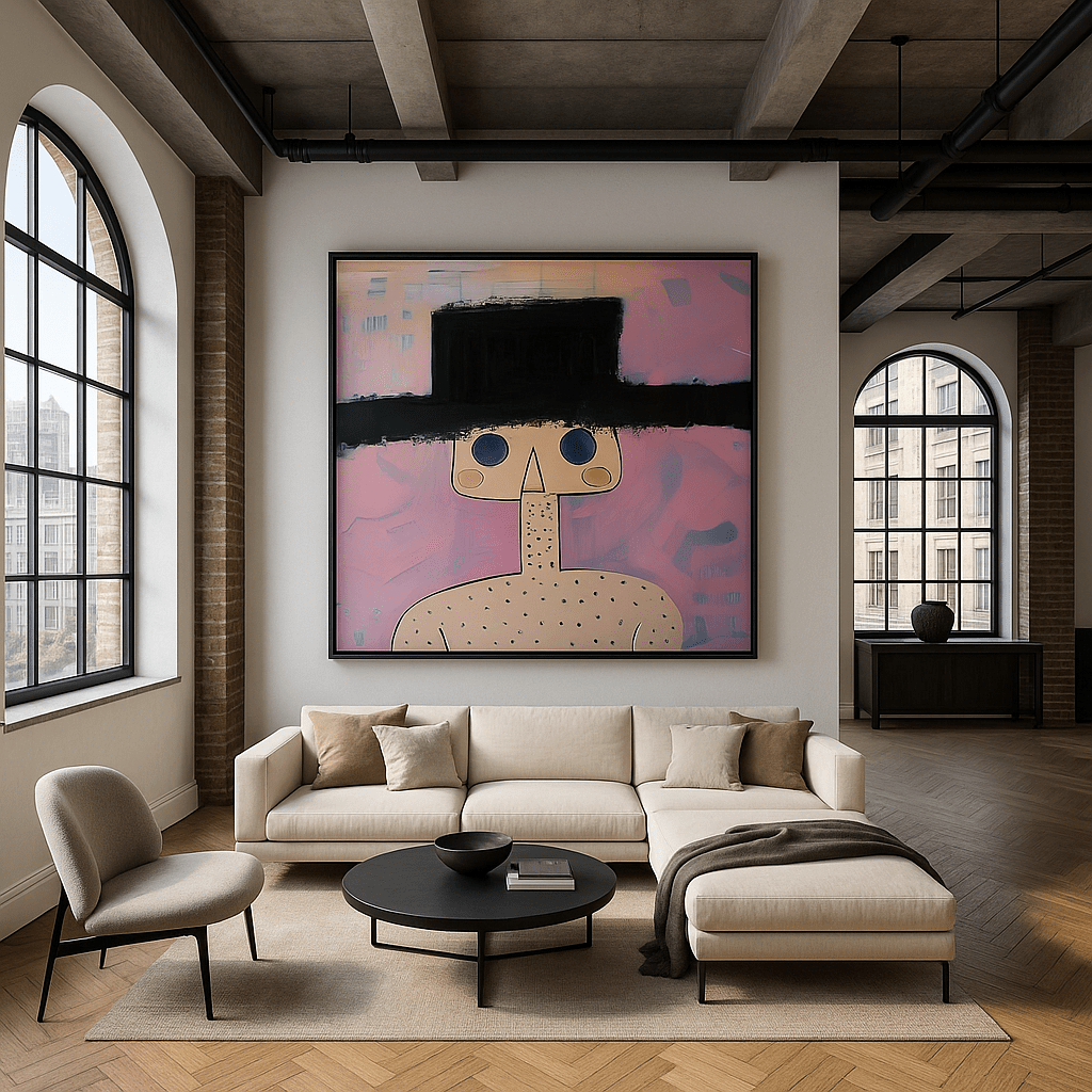 Canvas Print : "Playful Muse" - Whimsical Art Print modern abstract canvas wall art by Rossetti Art – luxury interior design artwork for living room, bedroom, office – contemporary art piece Contemporary Canvas Art Contemporary canvas print