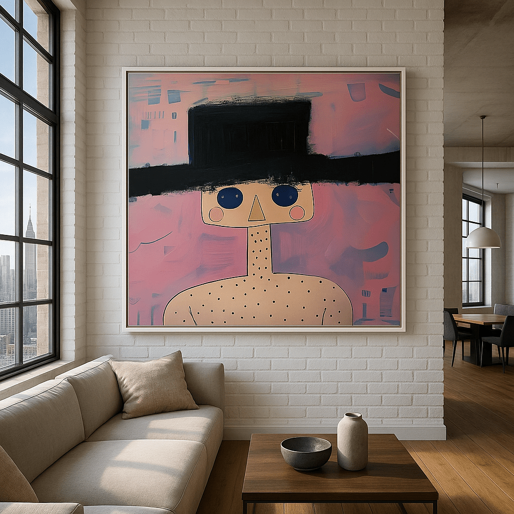 Canvas Print : "Playful Muse" - Whimsical Art Print modern abstract canvas wall art by Rossetti Art – luxury interior design artwork for living room, bedroom, office – contemporary art piece Contemporary Canvas Art Contemporary canvas print