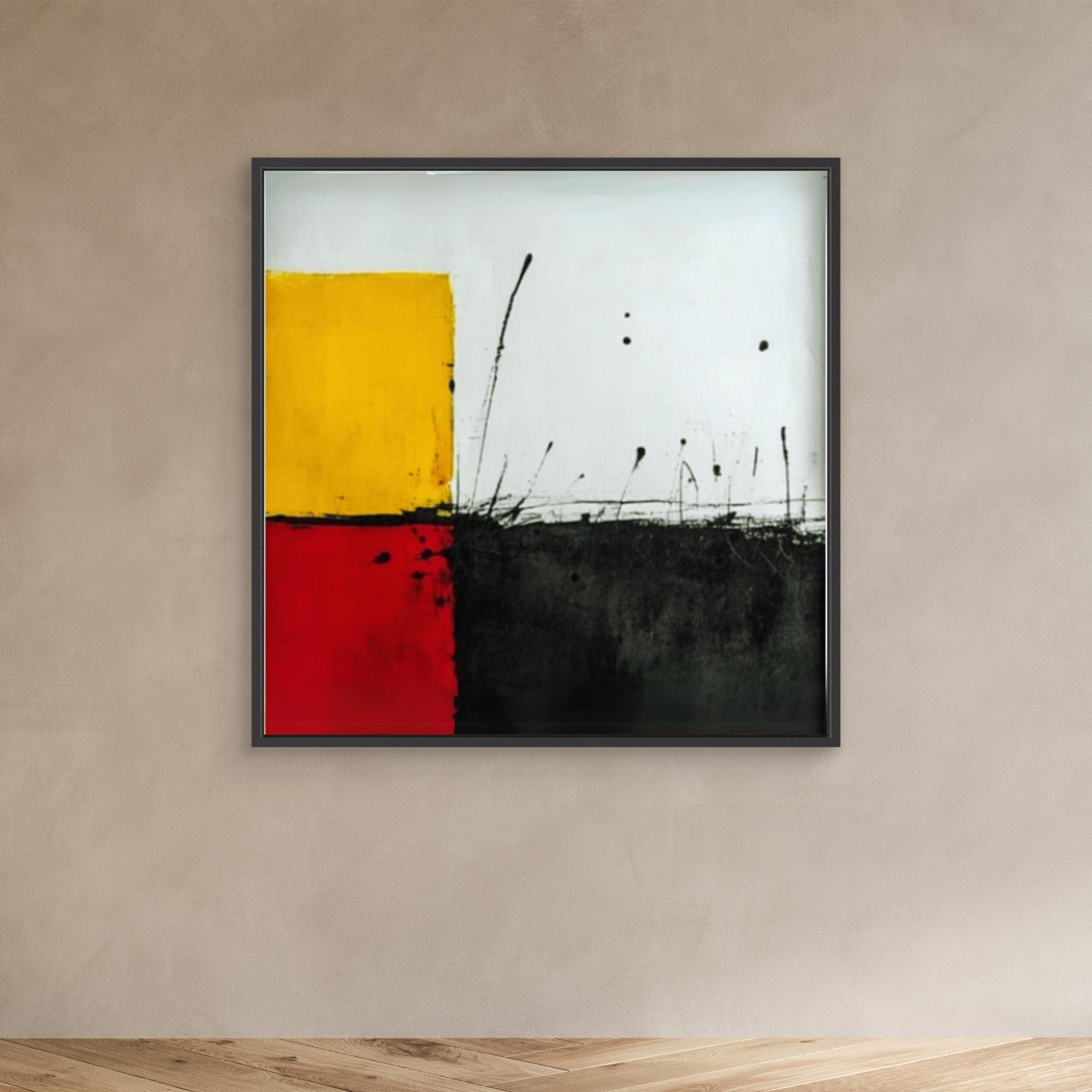 Canvas Print: "Primary Impressions - Abstract Color Fields Art modern abstract canvas wall art by Rossetti Art – luxury interior design artwork for living room, bedroom, office – Abstract Color Blocks Bold Wall Art Contemporary Abstract Design