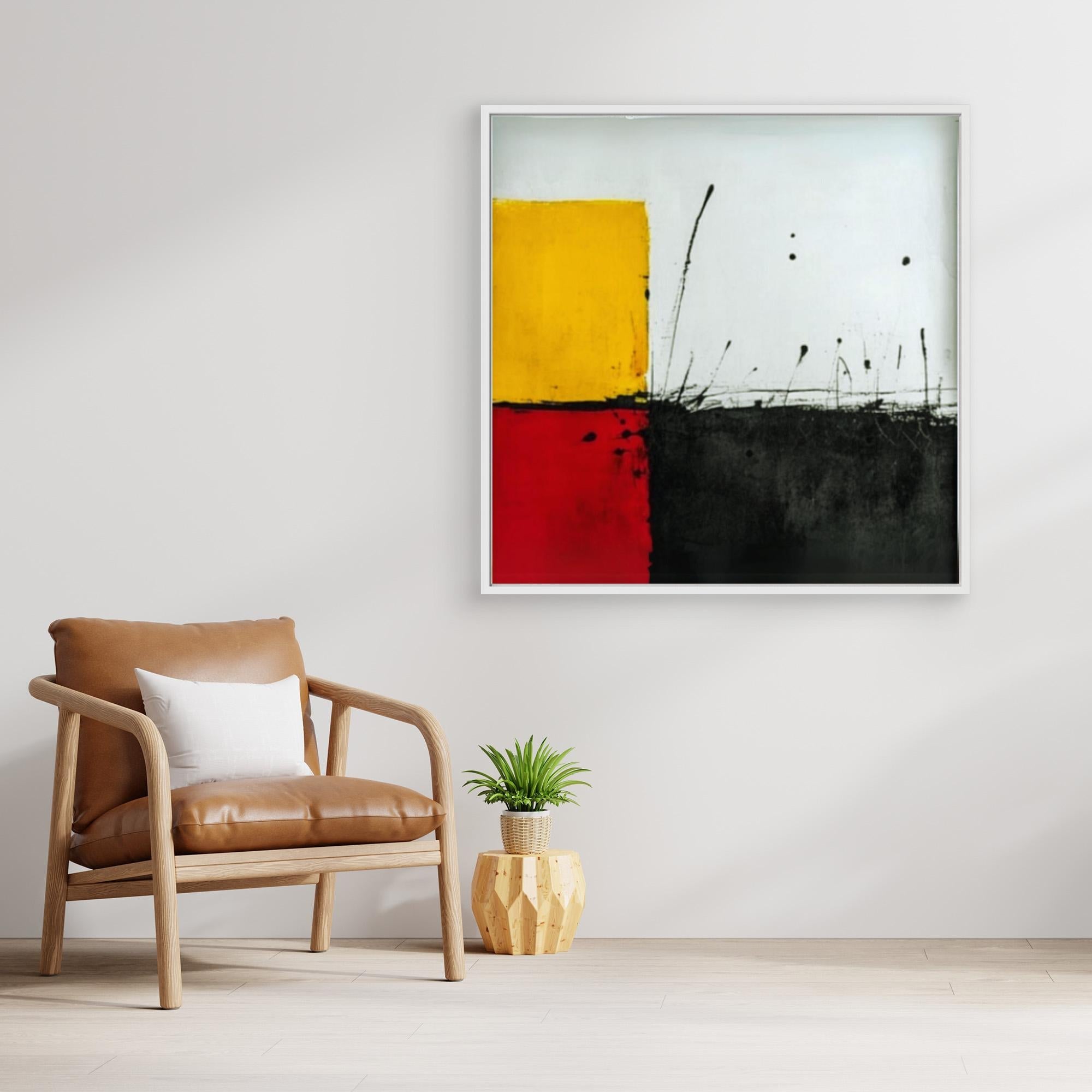 Canvas Print: "Primary Impressions - Abstract Color Fields Art modern abstract canvas wall art by Rossetti Art – luxury interior design artwork for living room, bedroom, office – Abstract Color Blocks Bold Wall Art Contemporary Abstract Design