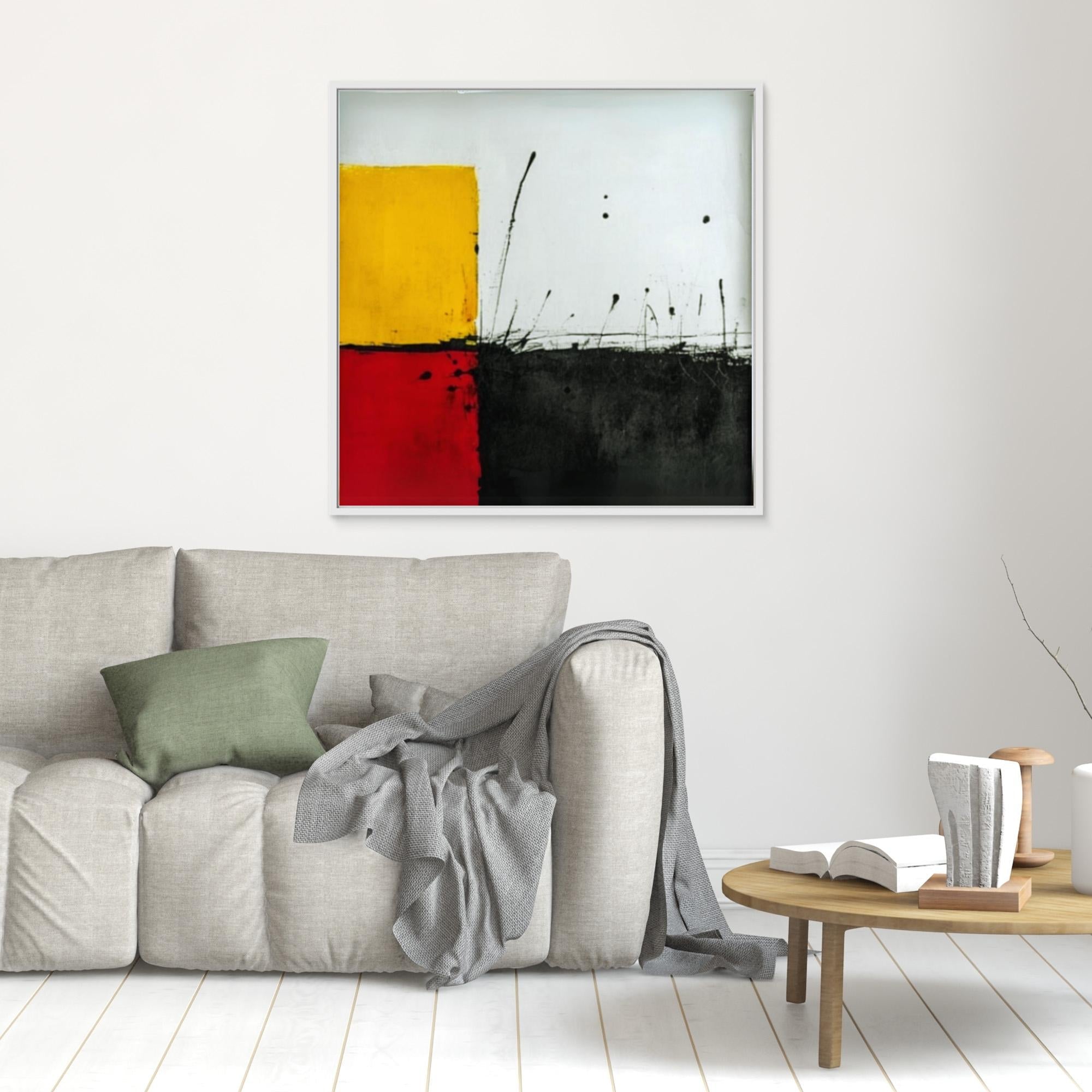 Canvas Print: "Primary Impressions - Abstract Color Fields Art modern abstract canvas wall art by Rossetti Art – luxury interior design artwork for living room, bedroom, office – Abstract Color Blocks Bold Wall Art Contemporary Abstract Design