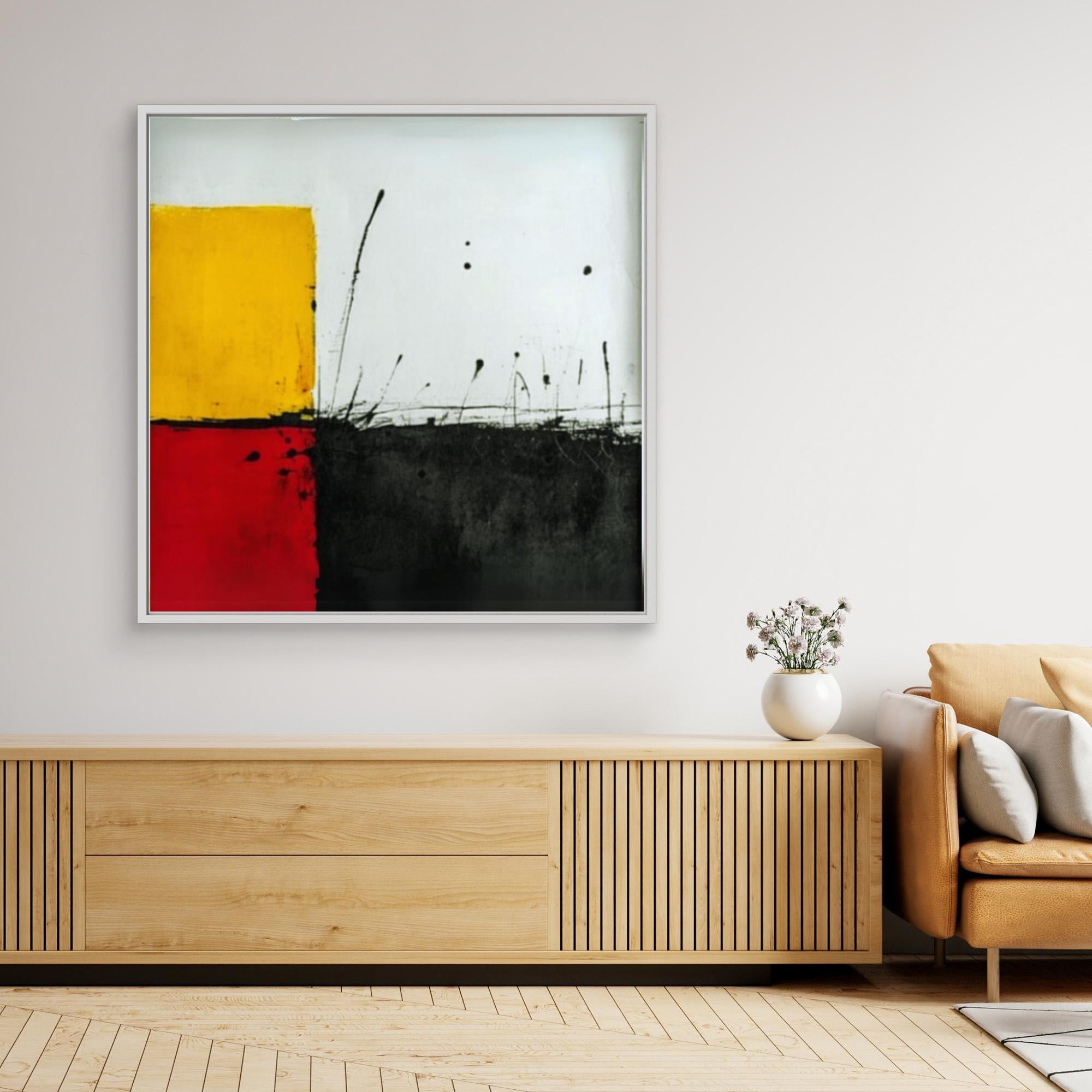 Canvas Print: "Primary Impressions - Abstract Color Fields Art modern abstract canvas wall art by Rossetti Art – luxury interior design artwork for living room, bedroom, office – Abstract Color Blocks Bold Wall Art Contemporary Abstract Design