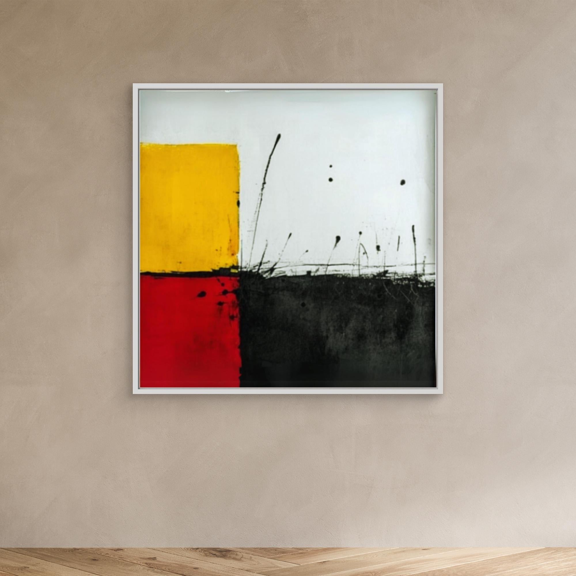 Canvas Print: "Primary Impressions - Abstract Color Fields Art modern abstract canvas wall art by Rossetti Art – luxury interior design artwork for living room, bedroom, office – Abstract Color Blocks Bold Wall Art Contemporary Abstract Design