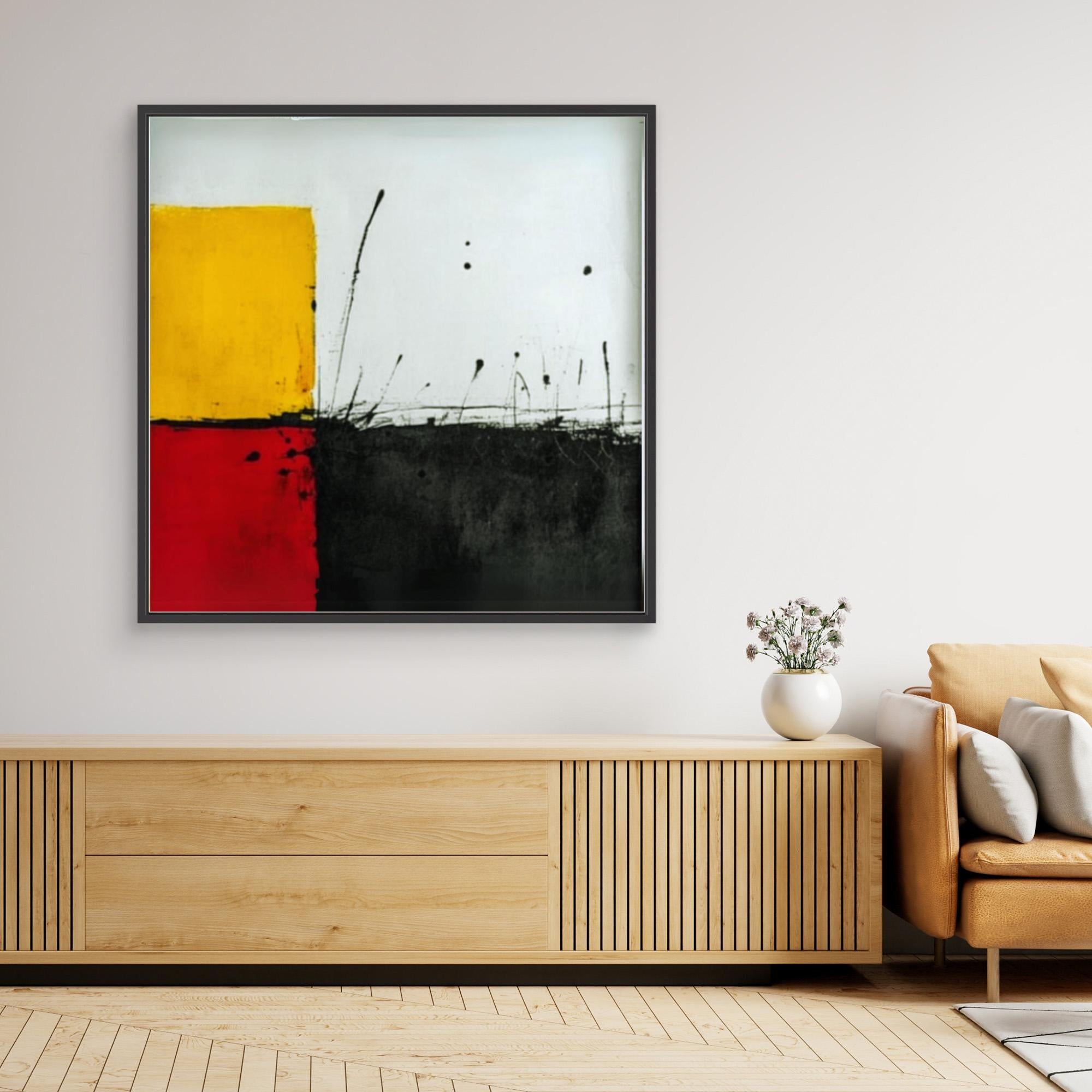 Canvas Print: "Primary Impressions - Abstract Color Fields Art modern abstract canvas wall art by Rossetti Art – luxury interior design artwork for living room, bedroom, office – Abstract Color Blocks Bold Wall Art Contemporary Abstract Design