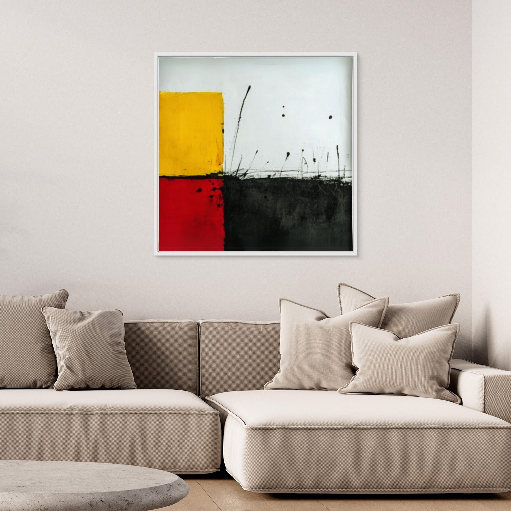 Canvas Print: "Primary Impressions - Abstract Color Fields Art modern abstract canvas wall art by Rossetti Art – luxury interior design artwork for living room, bedroom, office – Abstract Color Blocks Bold Wall Art Contemporary Abstract Design