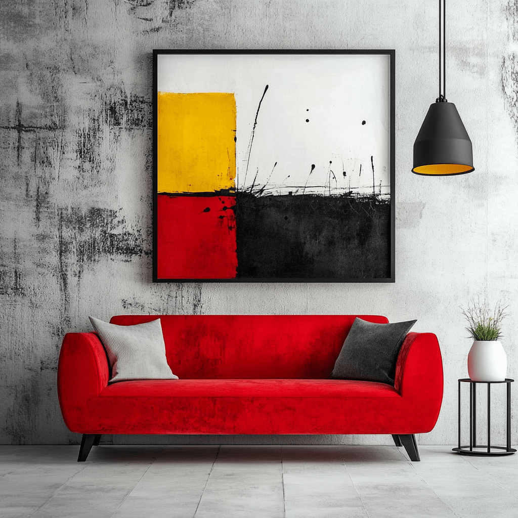 Canvas Print: "Primary Impressions - Abstract Color Fields Art modern abstract canvas wall art by Rossetti Art – luxury interior design artwork for living room, bedroom, office – Abstract Color Blocks Bold Wall Art Contemporary Abstract Design