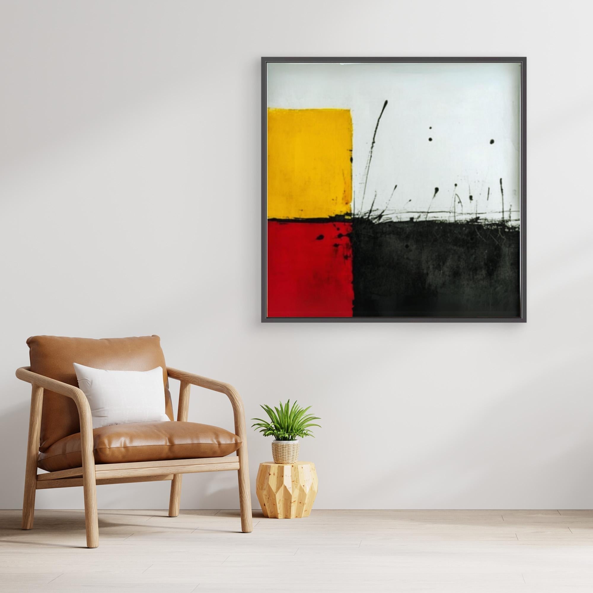 Canvas Print: "Primary Impressions - Abstract Color Fields Art modern abstract canvas wall art by Rossetti Art – luxury interior design artwork for living room, bedroom, office – Abstract Color Blocks Bold Wall Art Contemporary Abstract Design