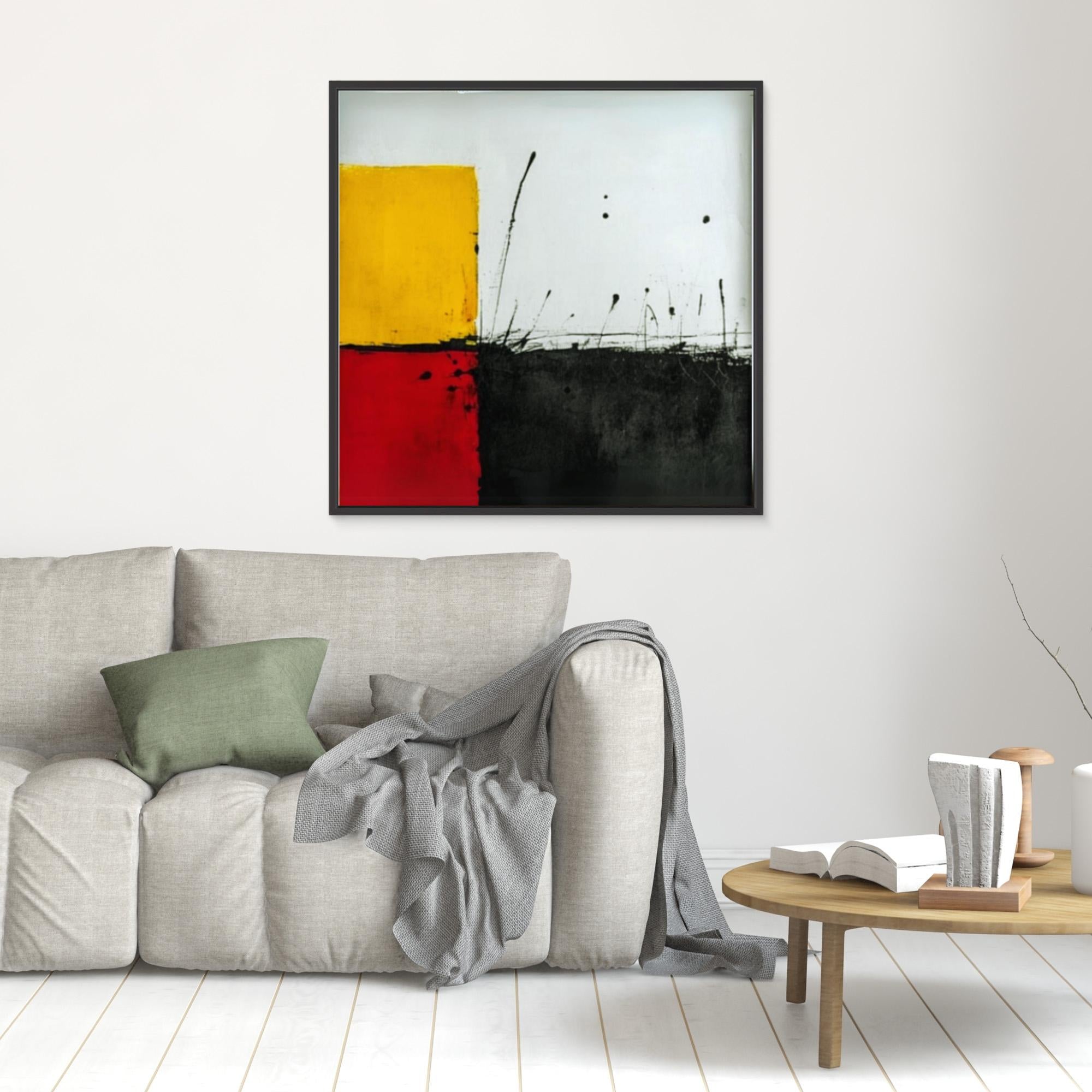 Canvas Print: "Primary Impressions - Abstract Color Fields Art modern abstract canvas wall art by Rossetti Art – luxury interior design artwork for living room, bedroom, office – Abstract Color Blocks Bold Wall Art Contemporary Abstract Design